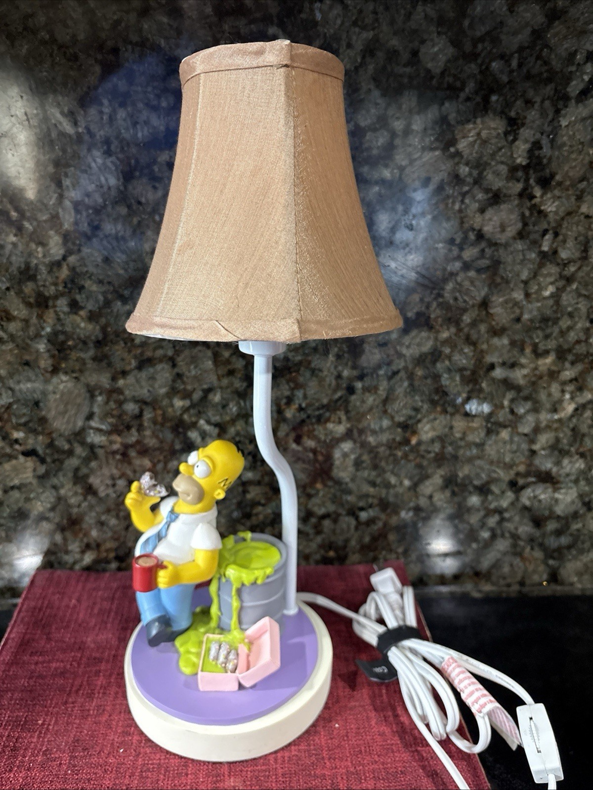 SIMPSON Homer Simpson Vintage Lamp Model Simp03 2002 Eating Donut