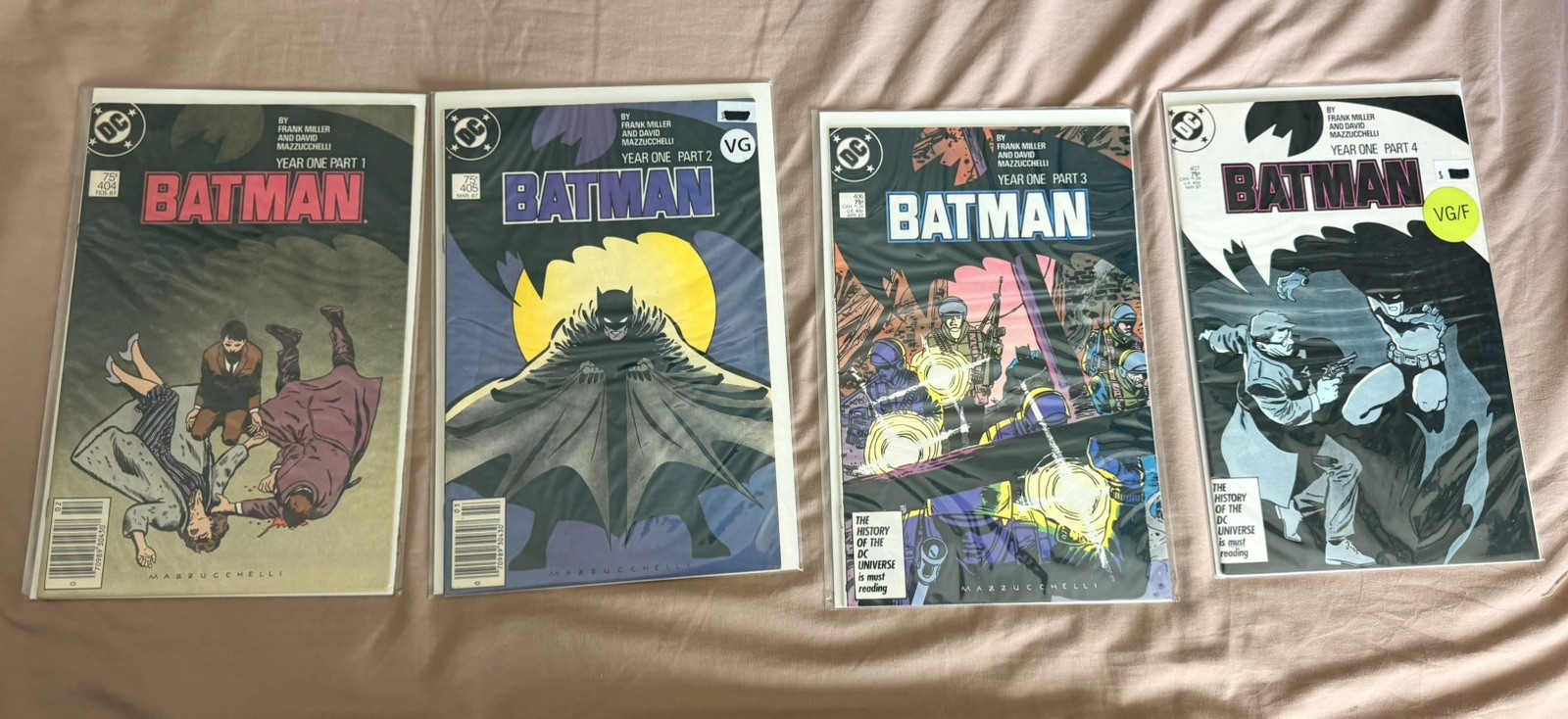 Batman Year One #404-407 DC 1987 Frank Miller David Mazzuchelli - VF- to VF+ Batman Year One #404-407 DC 1987 Frank Miller David Mazzuchelli - VF- to VF+