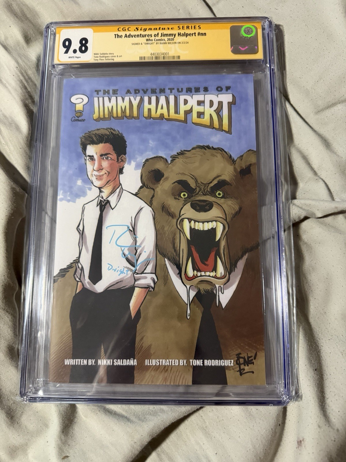 The Office Adventures of Jimmy Halpert Rare Promo CGC SS 9.8 SIgned Rainn Wilson
