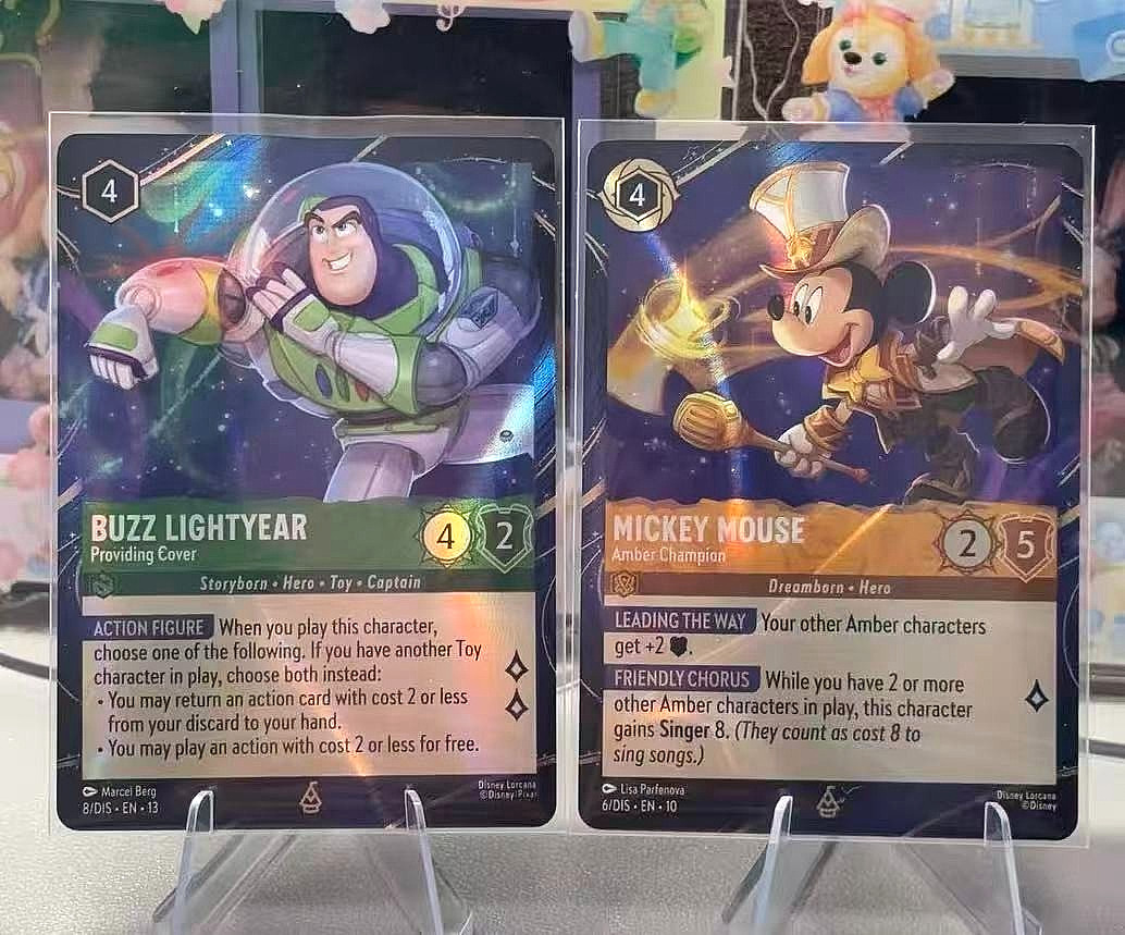 English - Lorcana Disney Promo Exclusive Mickey Mouse Buzz Lightyear 2pcs set