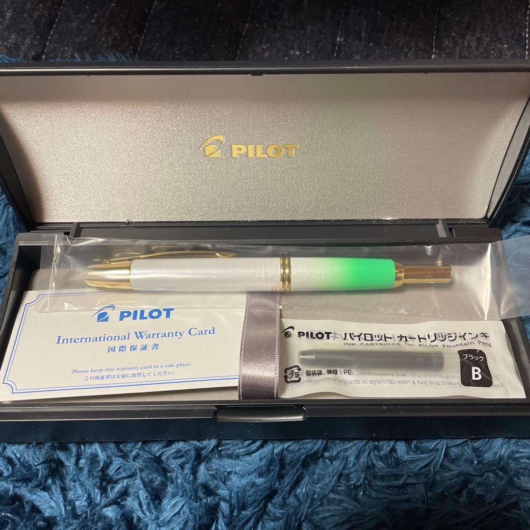 Mint Pilot Fountain Pen Green 18K Gold Nib Limited Edition