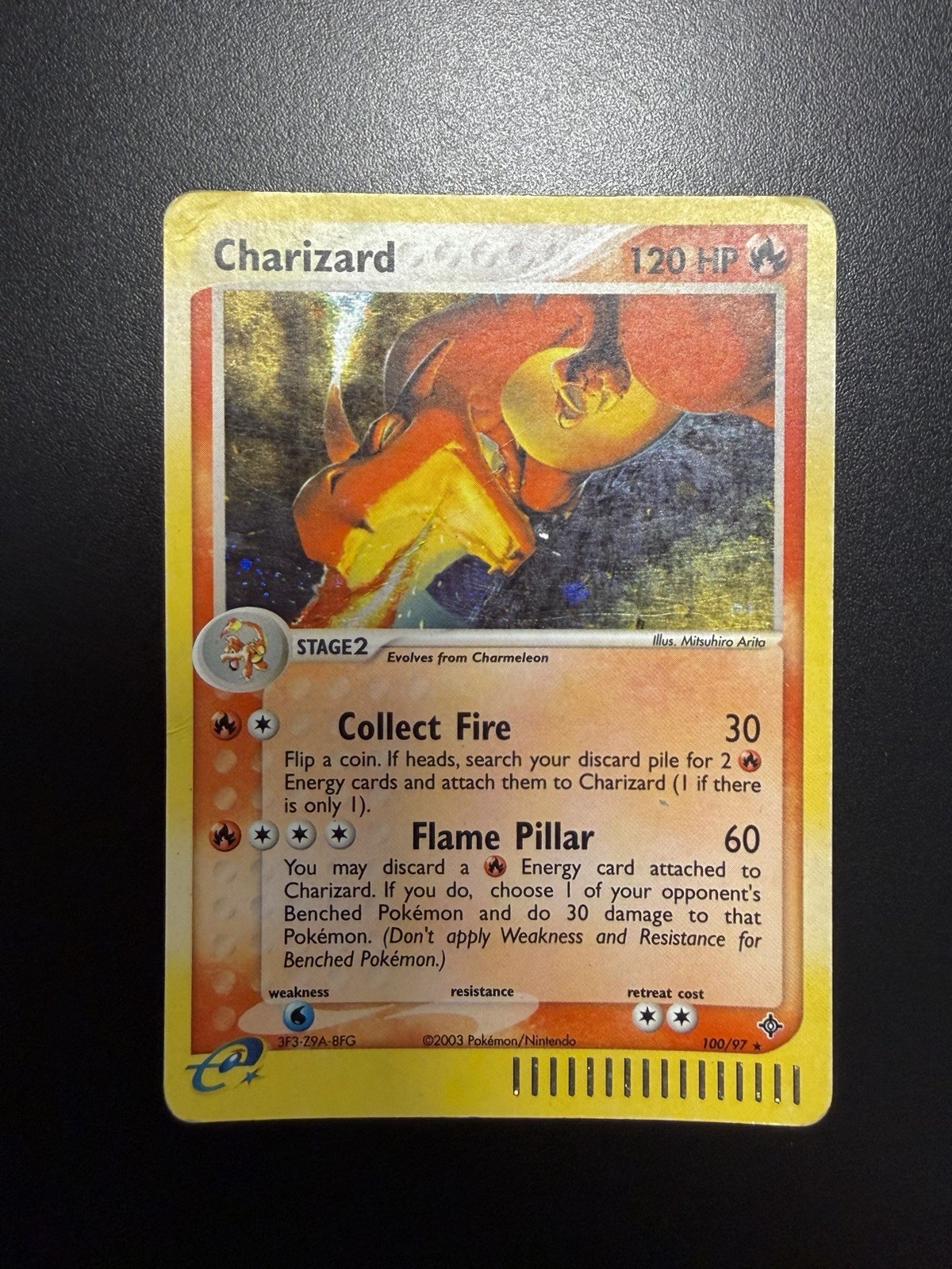Pokemon TCG Charizard 100/97 EX Secret Dragon Rare MP - 🌀 BIG SWIRL 🌀