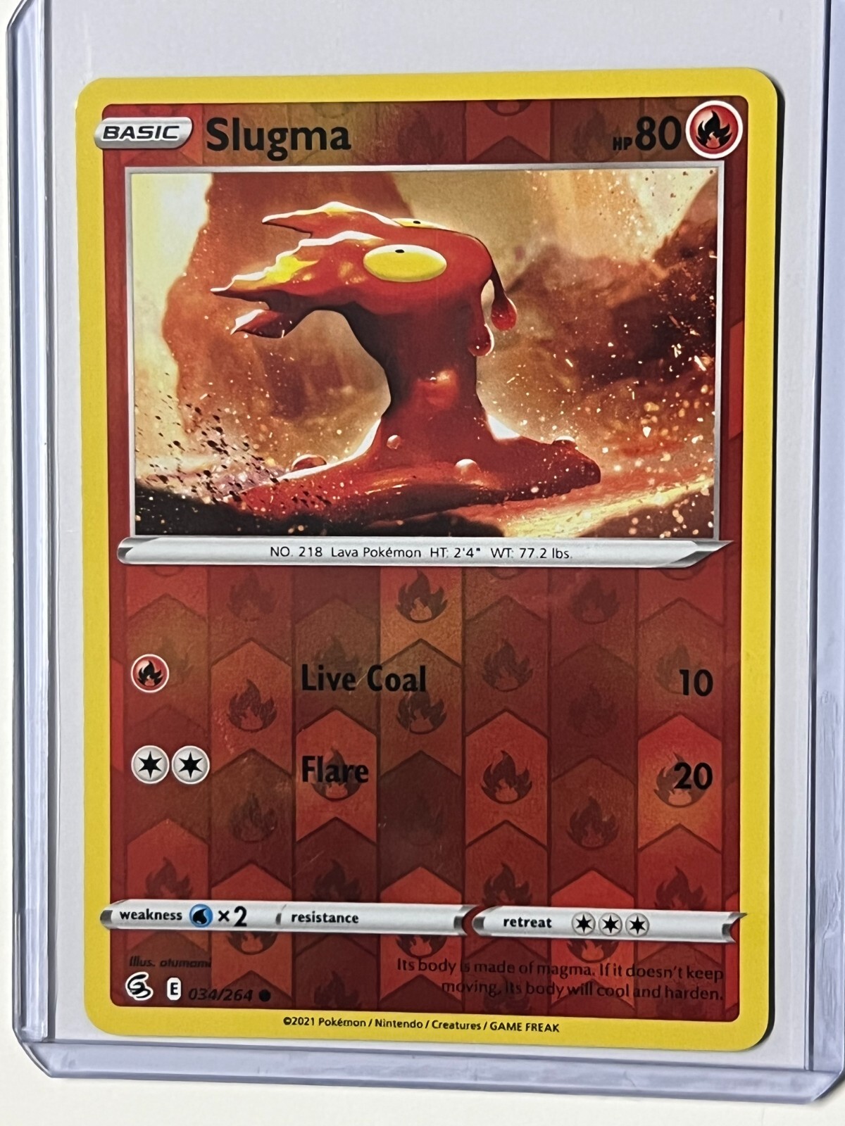 Reverse Holo Slugma 034/264  2021