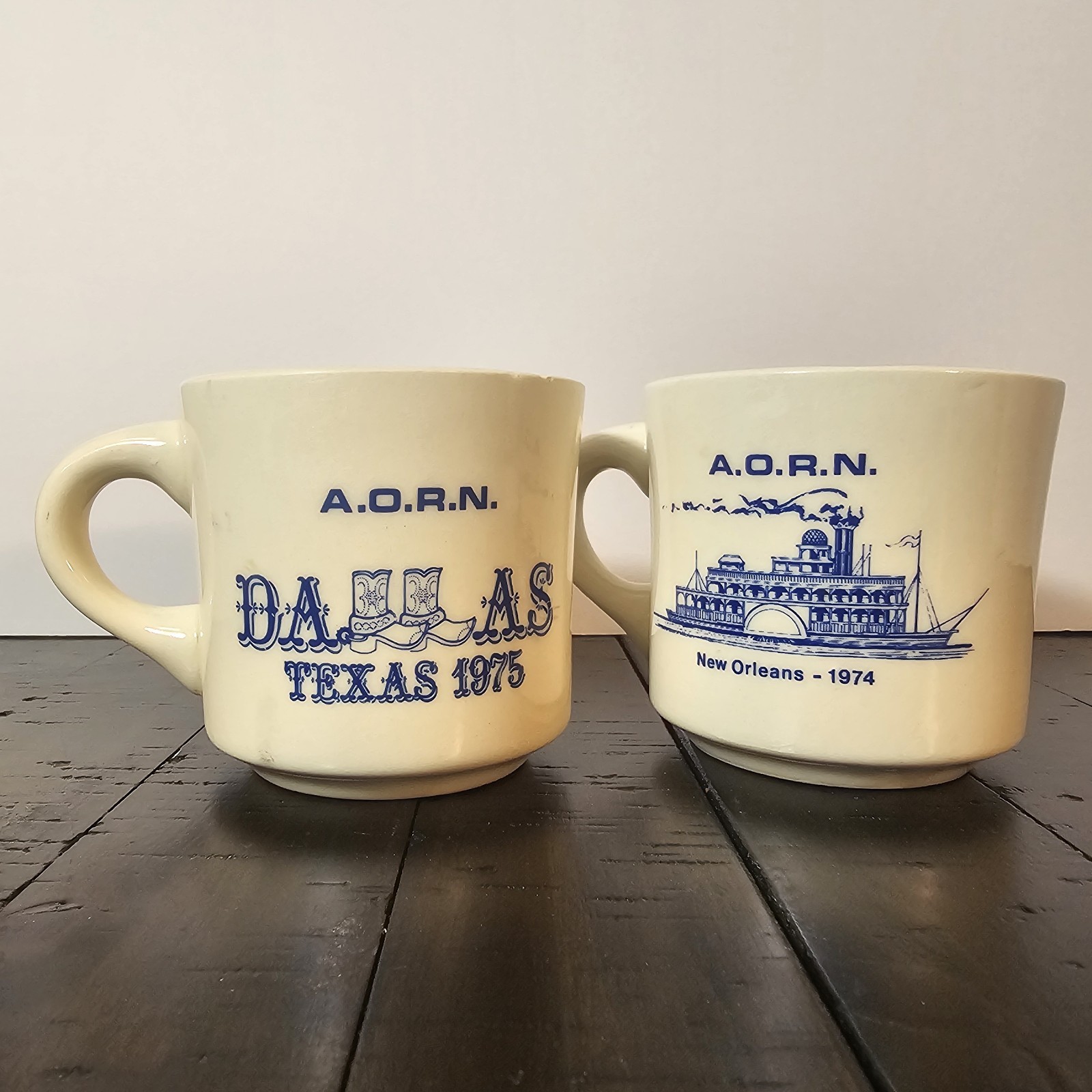Vintage A.O.R.N. 1974 & 1975 Operating Room Nurses CONVERTERS Coffee Mug Dallas