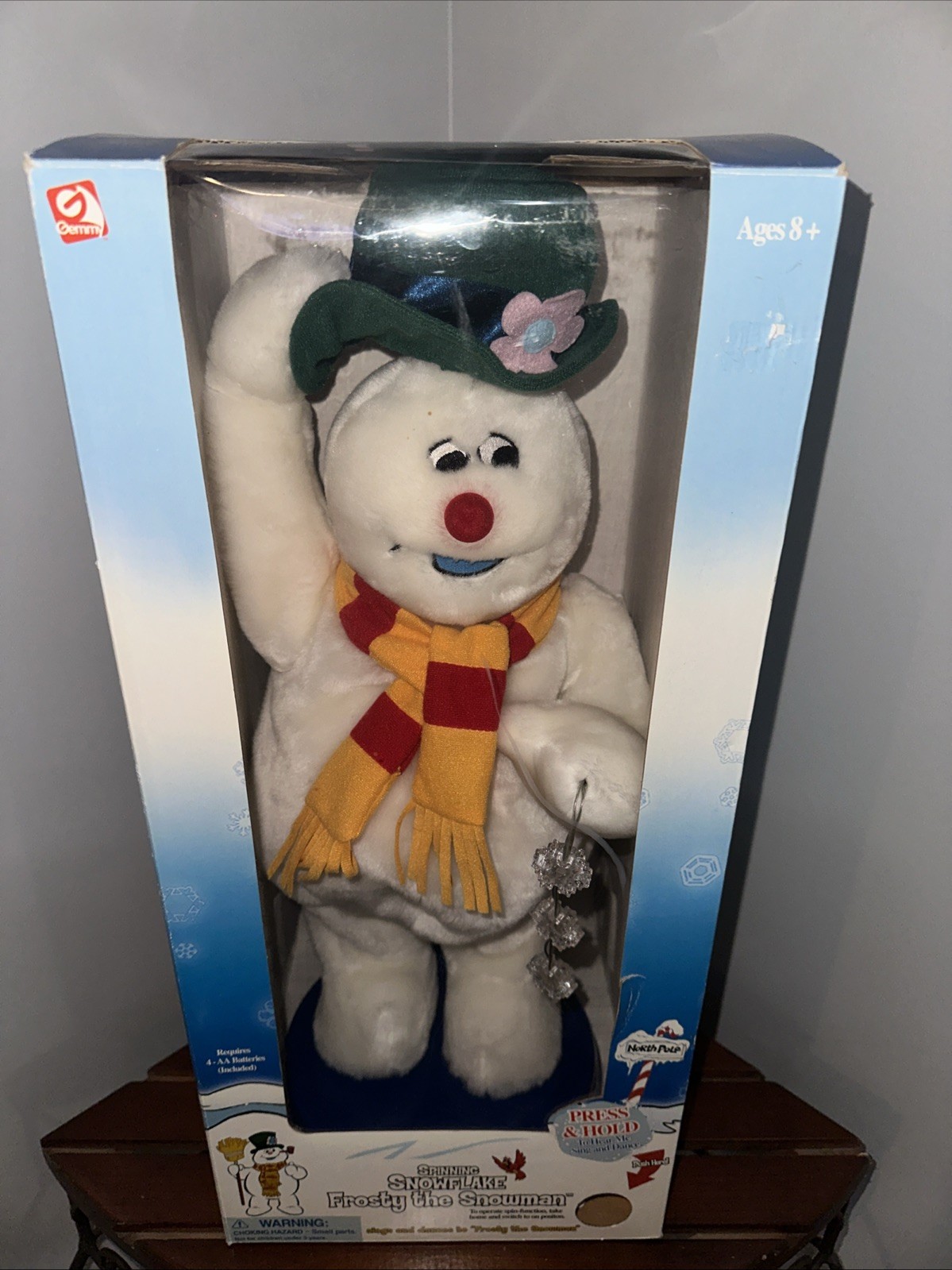 VTG~2002 Gemmy Frosty Snowman~Spinning Snowflake~Animated Song/Dance~Boxed~WORKS VTG~2002 Gemmy Frosty Snowman~Spinning Snowflake~Animated Song/Dance~Boxed~WORKS