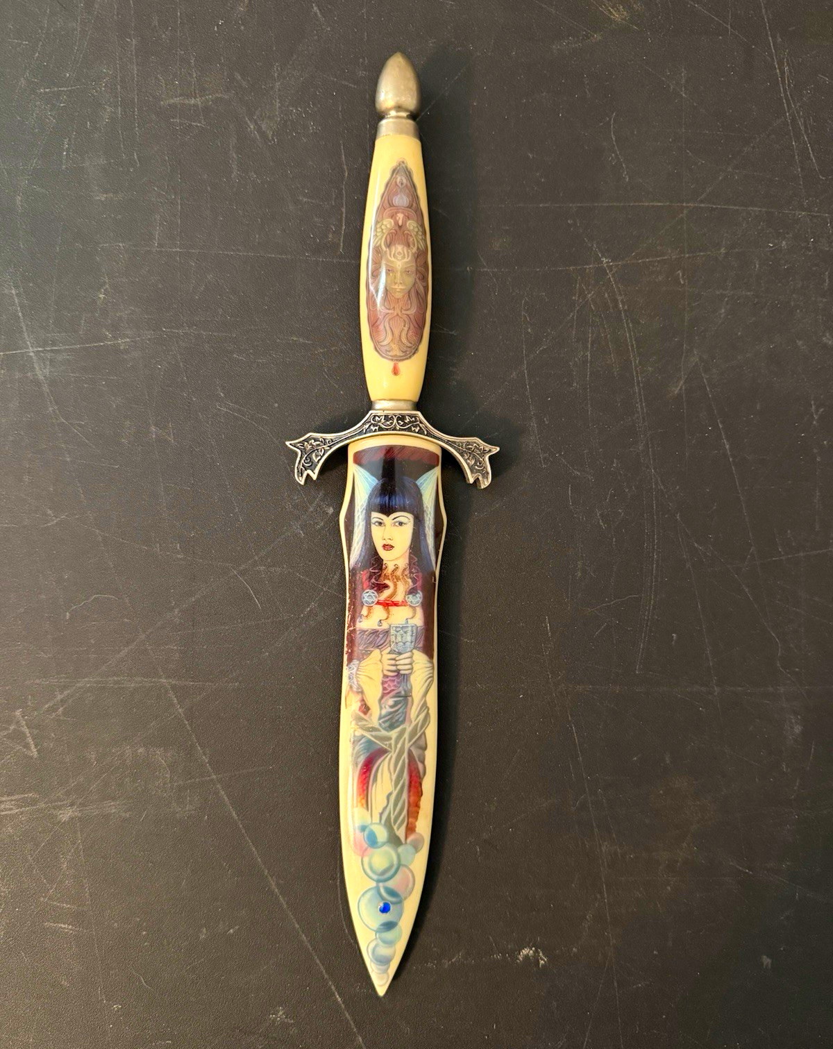 Vintage Sunken Treasure Fantasy Mermaid Goddess Dagger Stainless Steel Sheath Vintage Sunken Treasure Fantasy Mermaid Goddess Dagger Stainless Steel Sheath