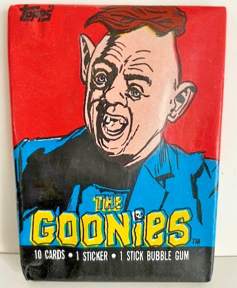 Vintage 1985 Topps The Goonies Trading Cards Wax Pack Sealed Sticker & Gum #1