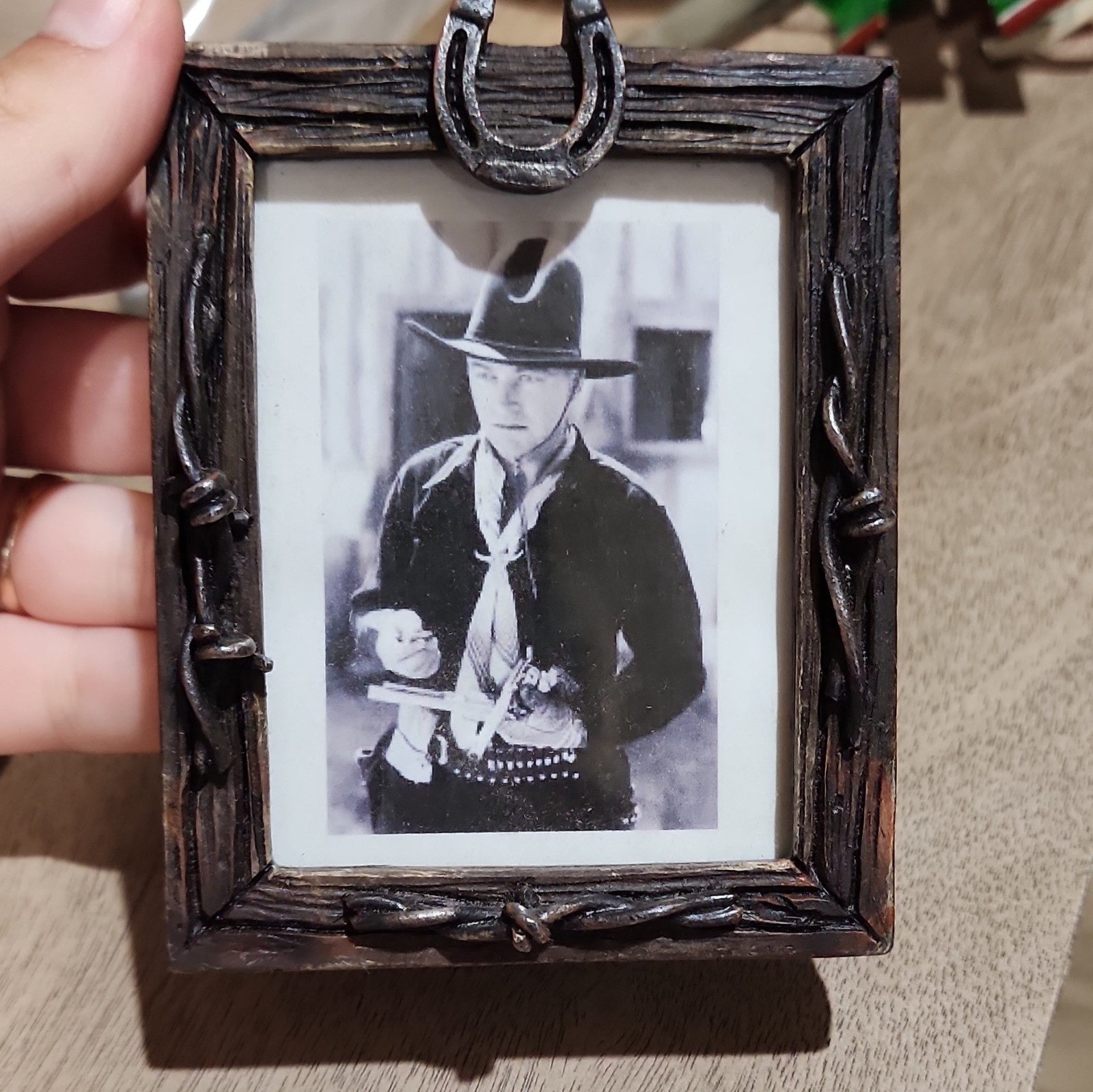 vintage framed black-and-white promotional photograph of William Boyd as Hopalon vintage framed black-and-white promotional photograph of William Boyd as Hopalon