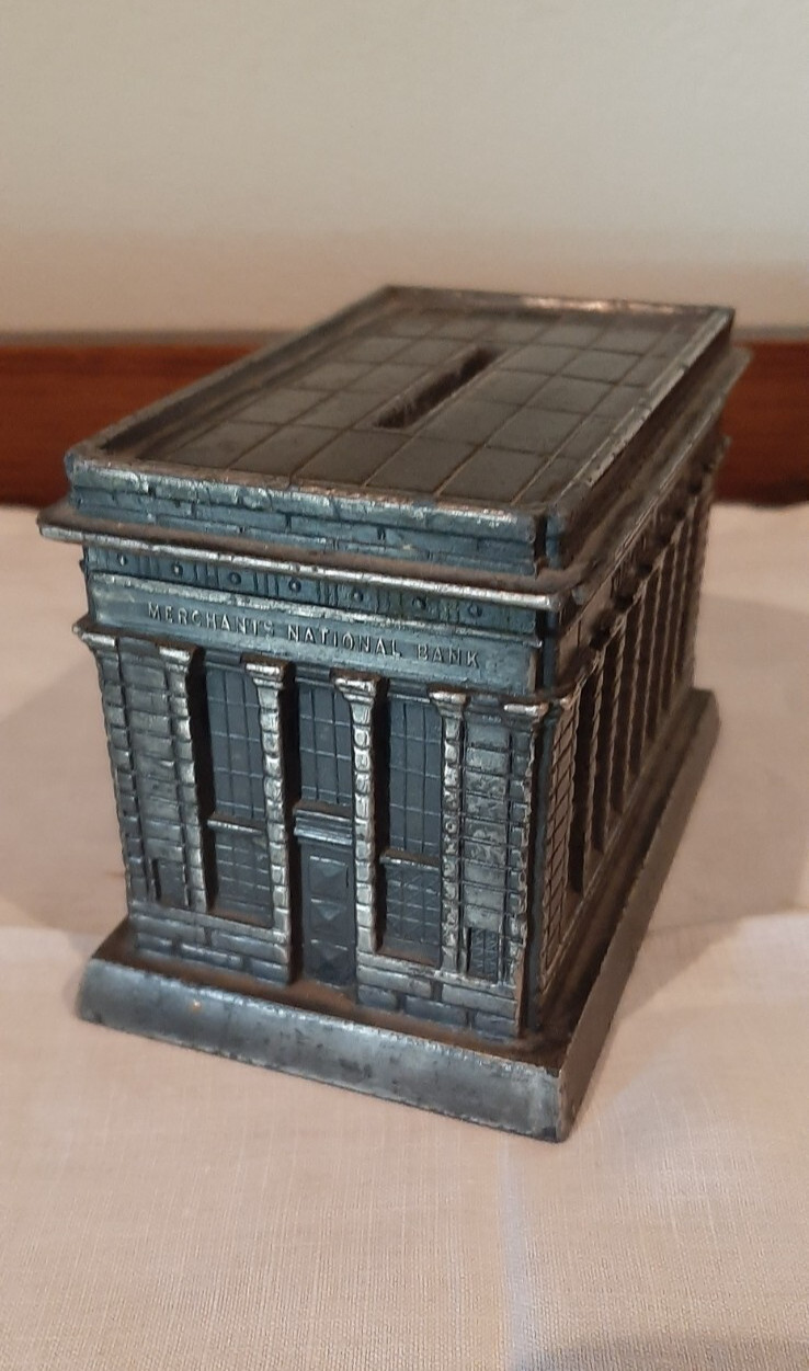 Merchants National Bank, Allentown, PA. Vintage 1930s Original Bank (Heavy Lead) Merchants National Bank, Allentown, PA. Vintage 1930s Original Bank (Heavy Lead)