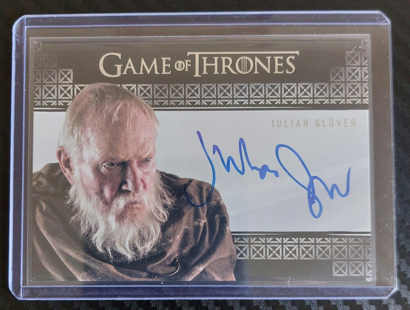 Game of Thrones Valyrain Steel Autograph Card Julian Glover as Grand Maester Game of Thrones Valyrain Steel Autograph Card Julian Glover as Grand Maester