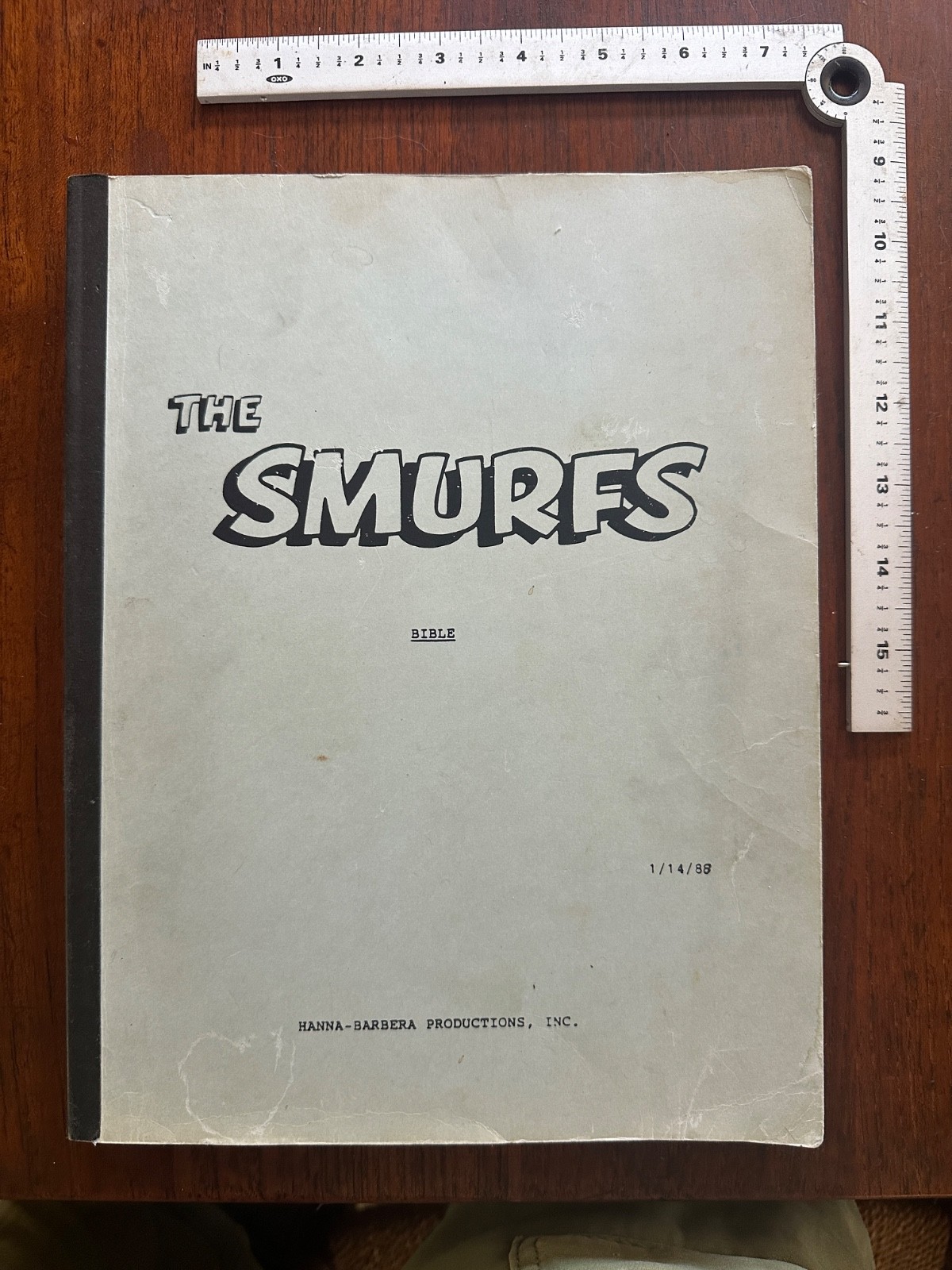 RARE The Smurfs Original Production Bible Belonged to Writer Dean Stefan 1988