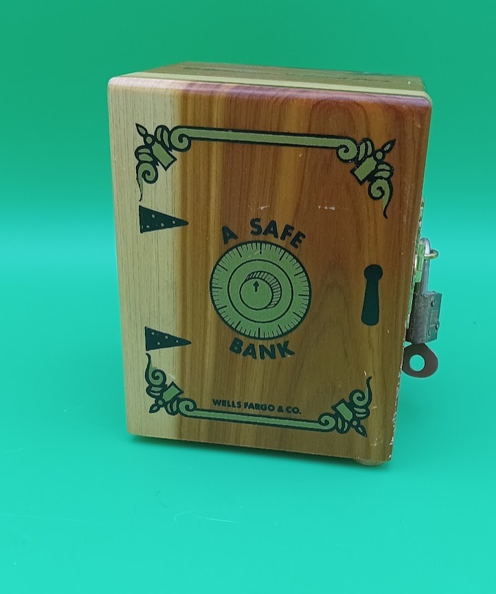 Vintage Yellowstone National Park Safe Bank Cedar with Pad Lock and Key Vintage Yellowstone National Park Safe Bank Cedar with Pad Lock and Key