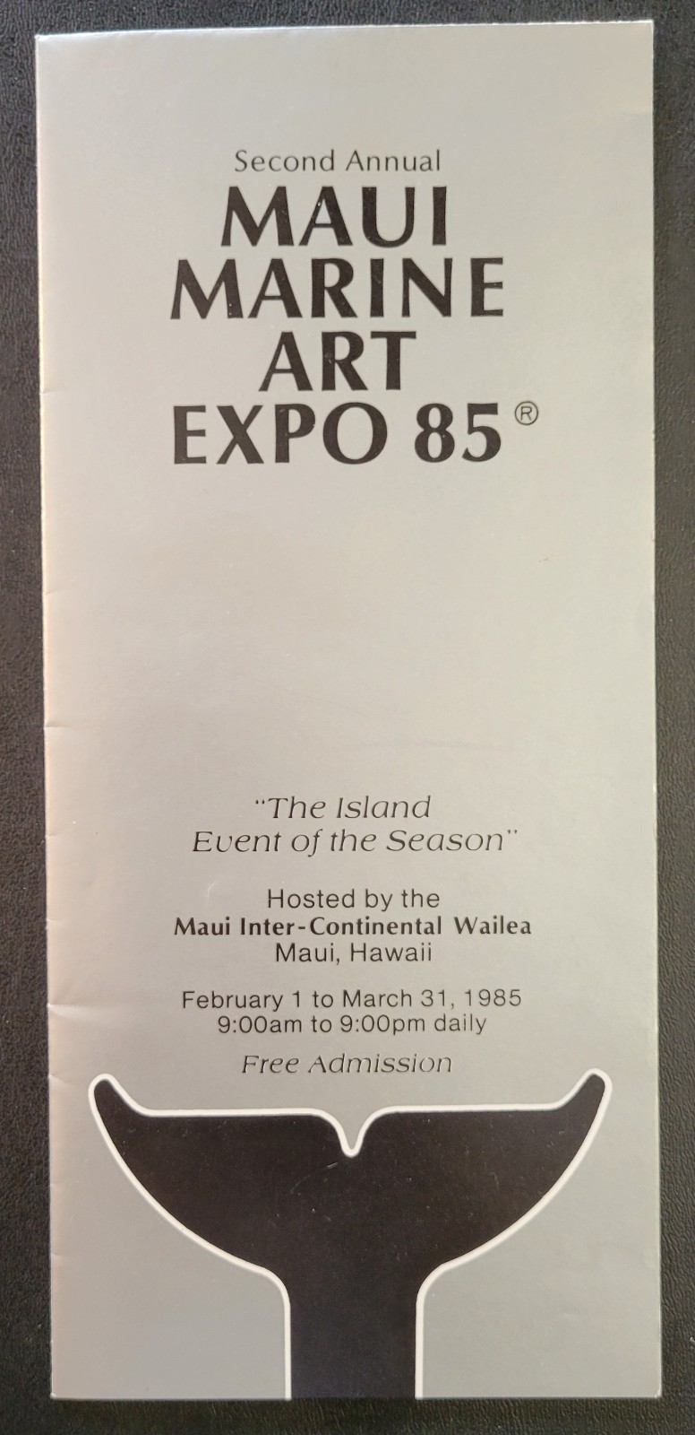 Vintage Brochure - 2nd Annual Maui Marine Art Expo \'85 - Hawaii
