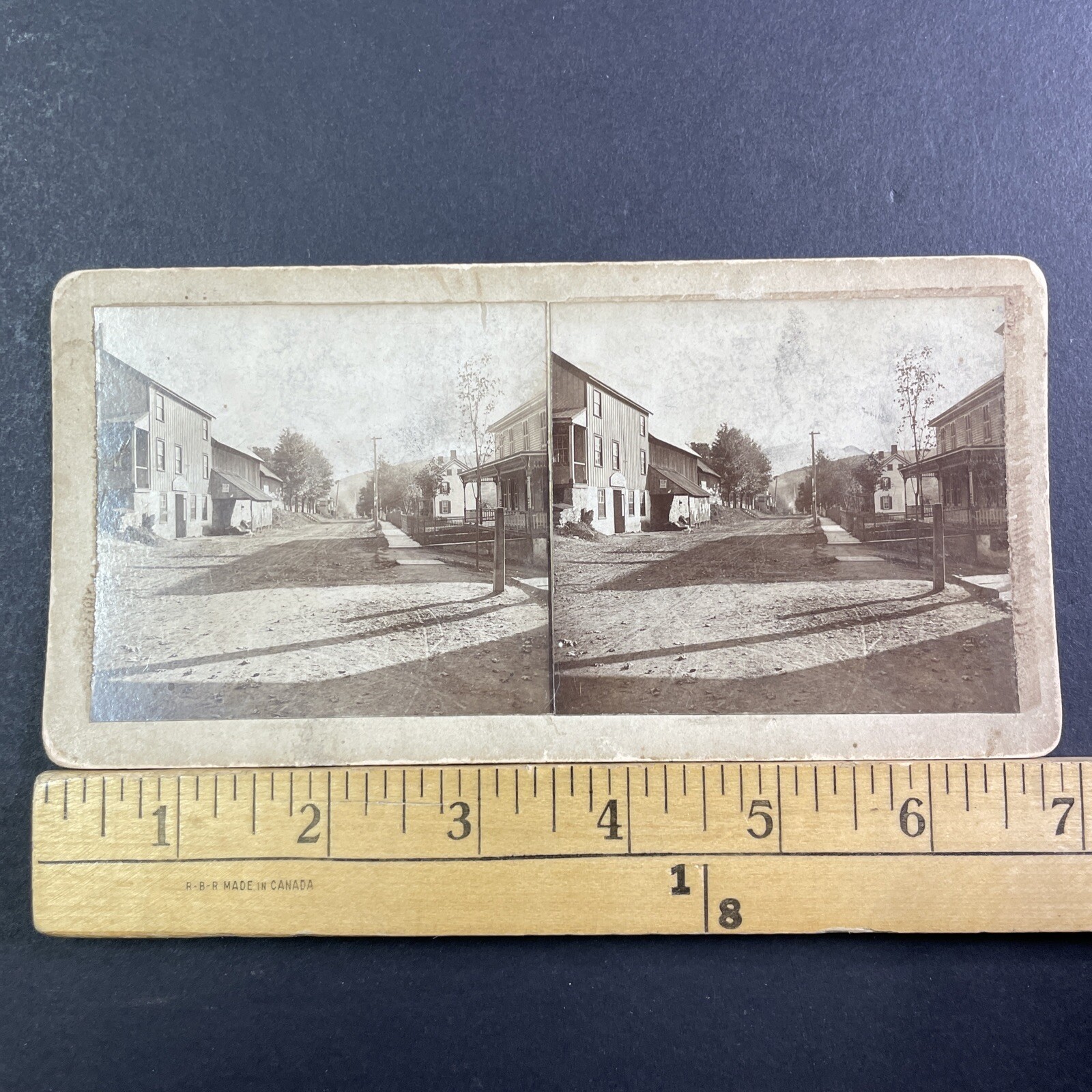 Big Oak Flat California Stereoview Early Town View Main Street 1870s Victorian