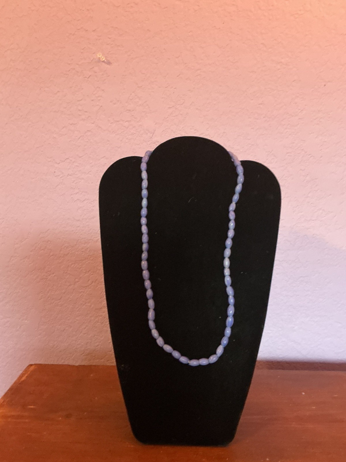 Antique 19th Century Venetian Periwinkle Blue Onion Skin Strand