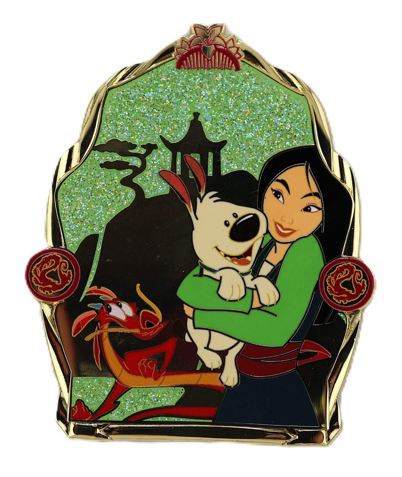 Disney PALM Mulan, Little Brother & Mushu - Pals & Castles Glitter Mystery Pin Disney PALM Mulan, Little Brother & Mushu - Pals & Castles Glitter Mystery Pin
