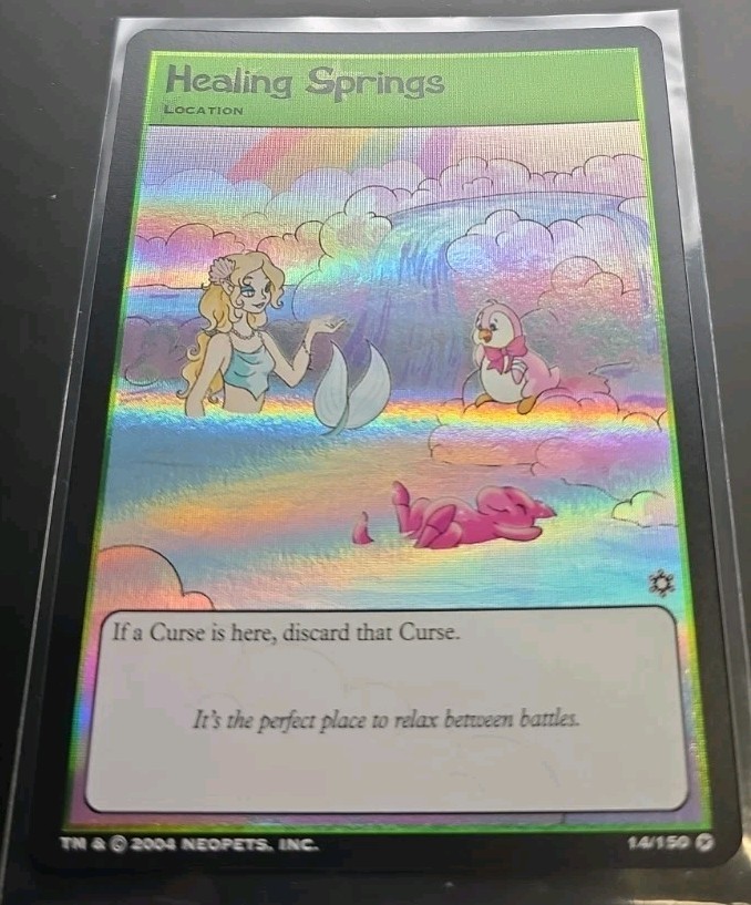 HEALING SPRINGS HOLO FOIL NEOPETS #14 HANNAH & THE ICE CAVES MINT VINTAGE HEALING SPRINGS HOLO FOIL NEOPETS #14 HANNAH & THE ICE CAVES MINT VINTAGE