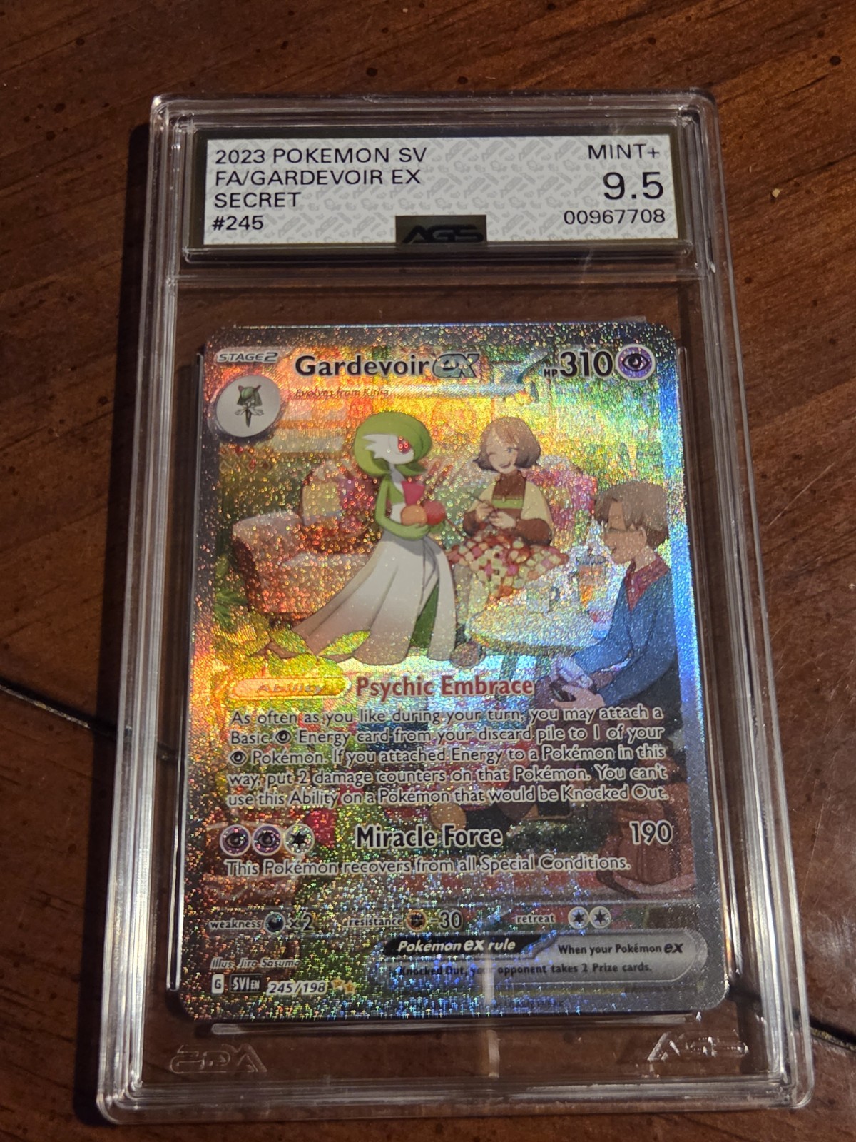 2023 POKÉMON SCARLET & VIOLET SIR #245 GARDEVOIR EX AGS 9.5 2023 POKÉMON SCARLET & VIOLET SIR #245 GARDEVOIR EX AGS 9.5