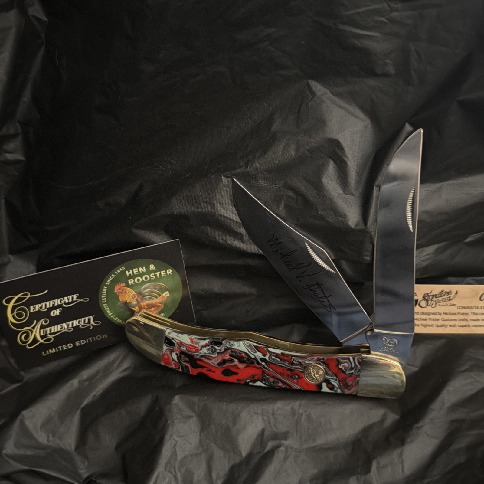 Michael Prater Signature Series (DOODLE) Hen&Rooster Folding Hunter Limited