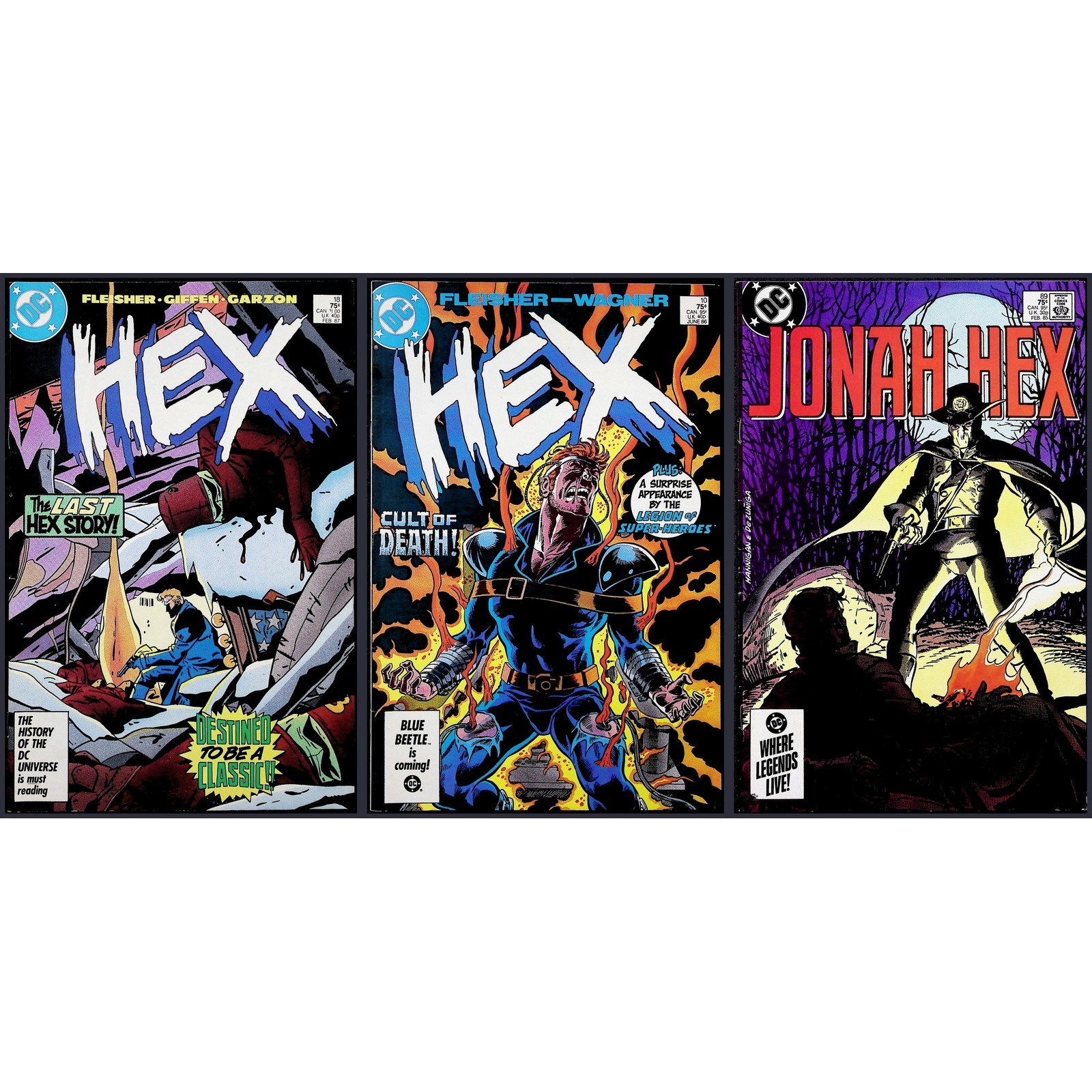 Jonah Hex #89 Hex #10 #18 Final Issue Last Hex Story DC 1987 Key 3x Lot