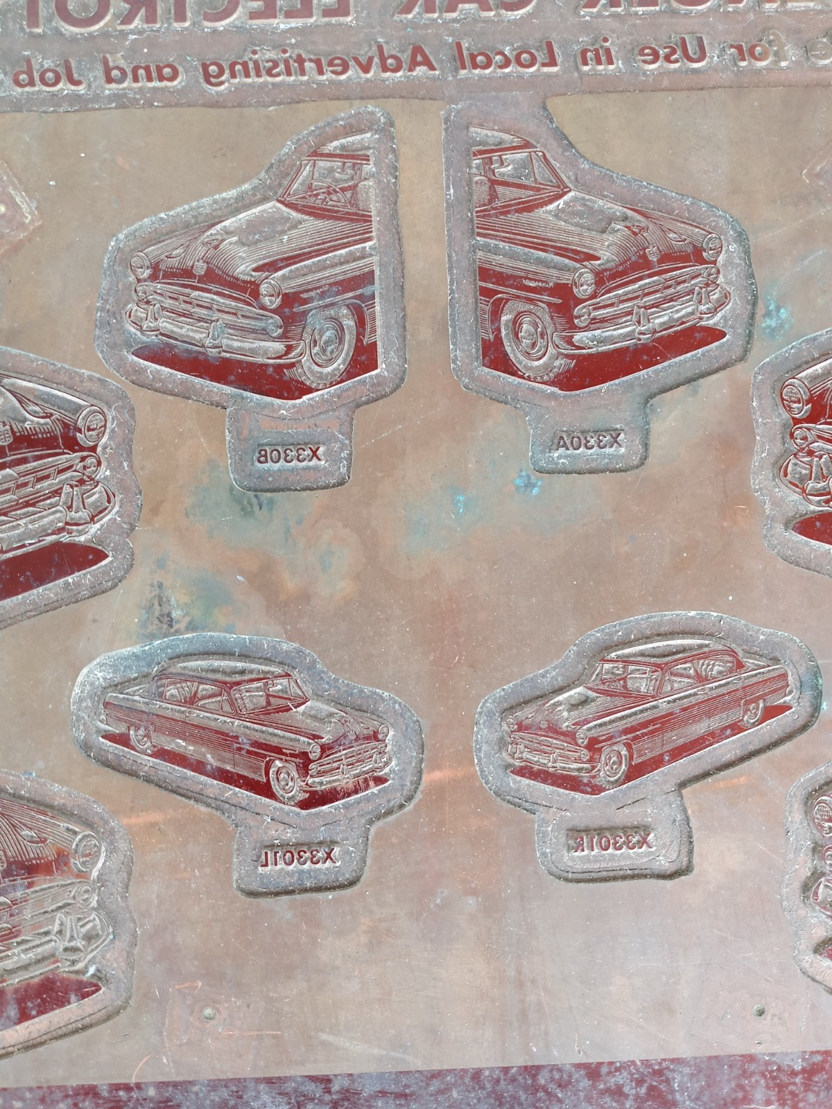 Large Rare Vintage DODGE KINGSWAY Copper Printing Block Dodge Passenger Car....