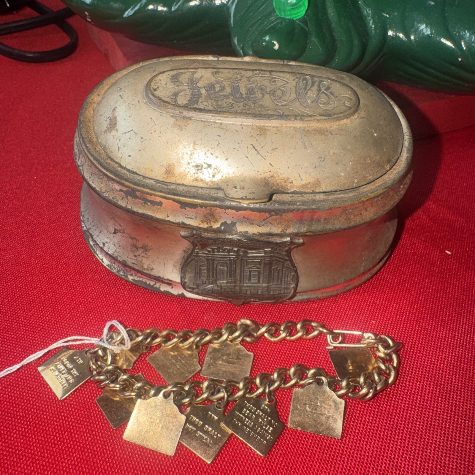 Antique Kronheim & Oldenbusch K&O”JEWELS” Trinket Box & 10 Command.Bracelet Antique Kronheim & Oldenbusch K&O”JEWELS” Trinket Box & 10 Command.Bracelet