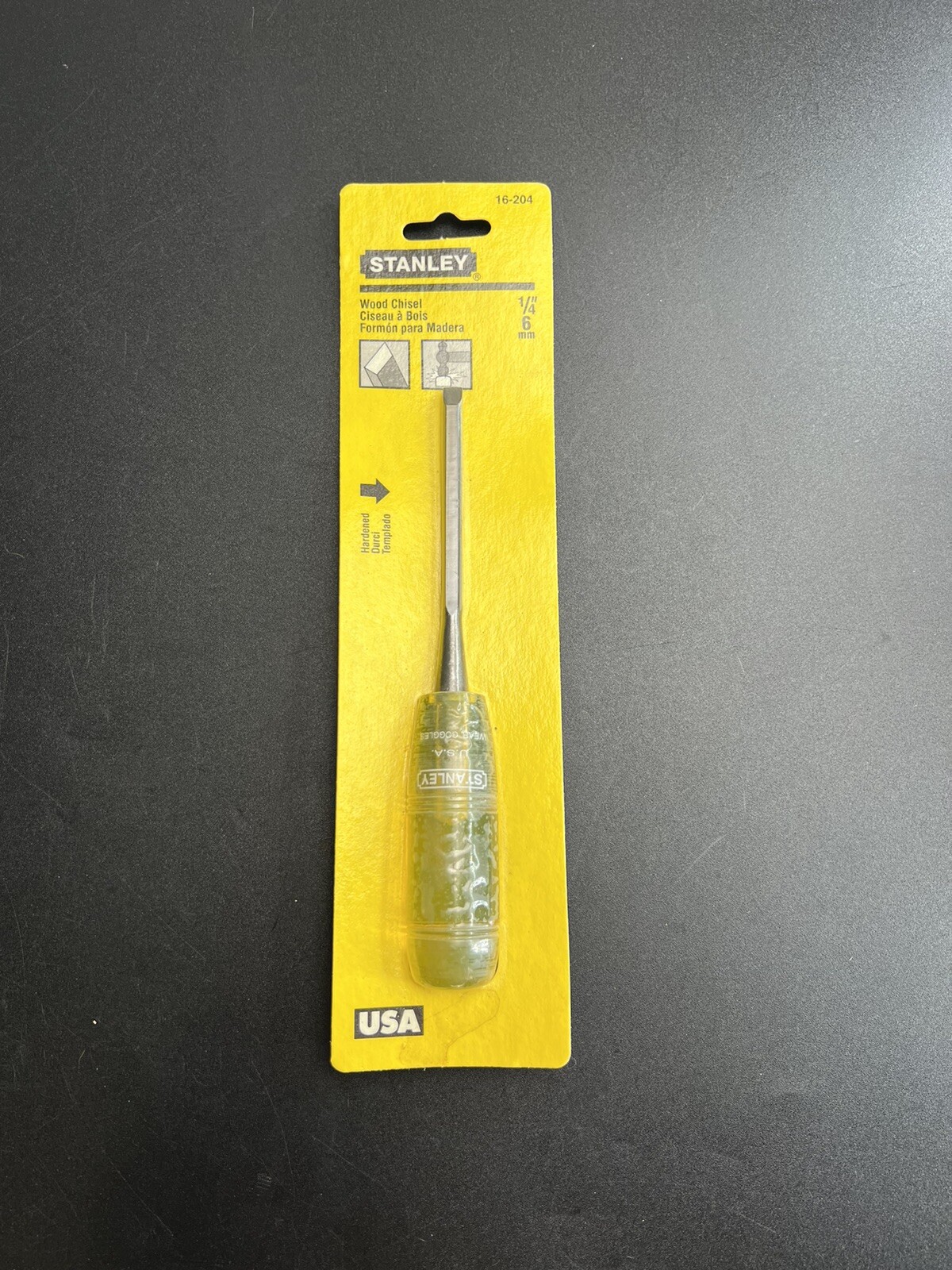 Vintage Stanley Handyman No.16-204 Woodworking Bevel Edge Chisel 1/4'' Wide New