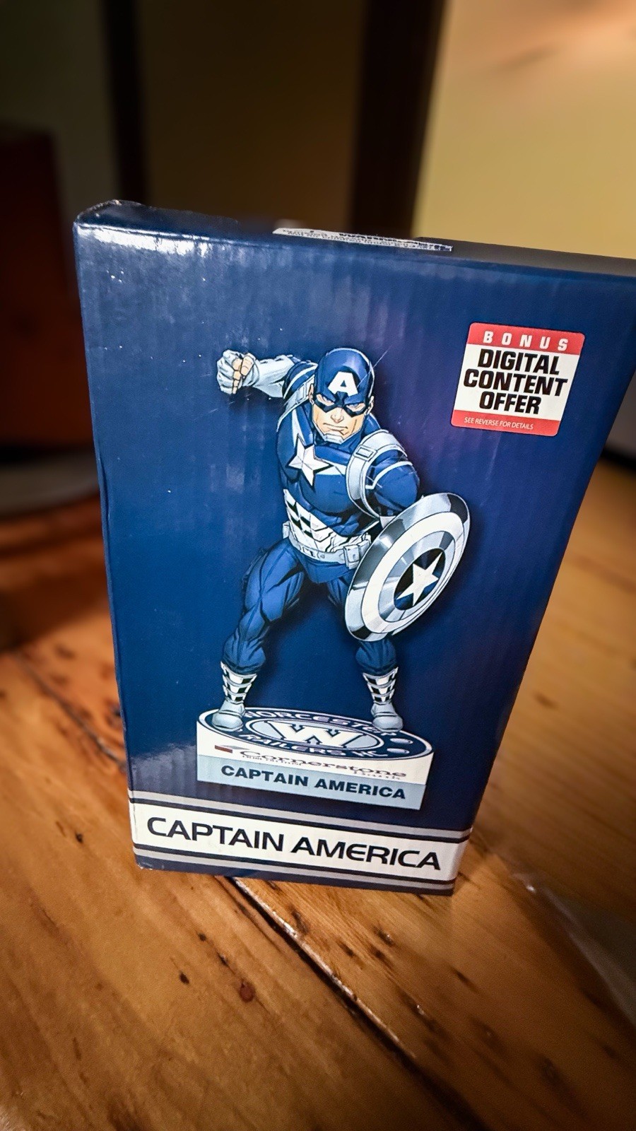 Marvel Captain America Bobble Head Figurine New Box 2017-18 Worcester MA Railers
