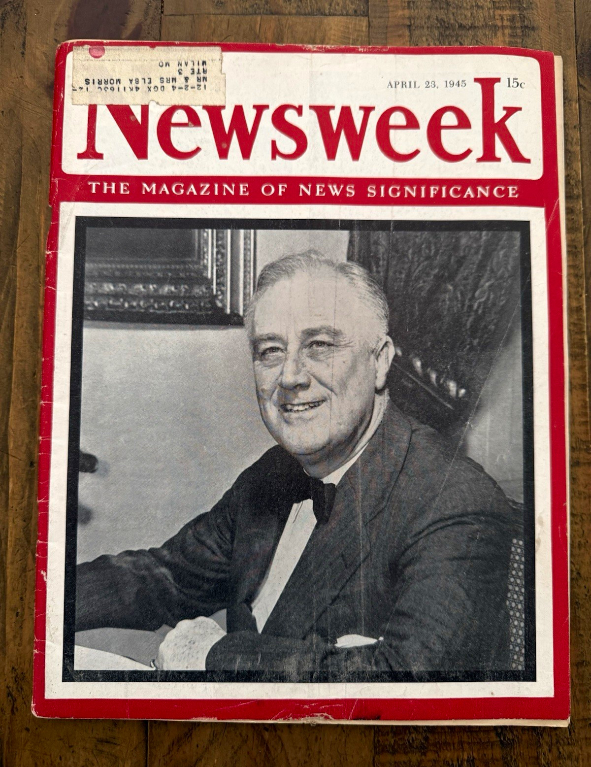 Newsweek Vintage English Paper Non-Sport Trading Card April 23, 1945