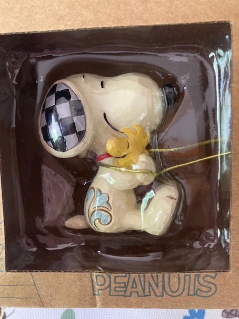 Enesco Jim Shore Peanuts Snoopy Hugging Woodstock Ornament, NIB w/Tags