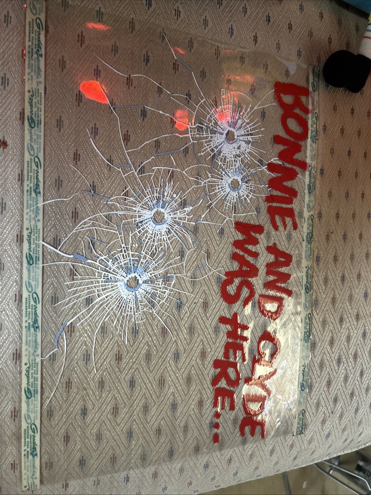 Vintage Bonnie And Clyde Sticker Bonnie And Clyde Was Here Bullet Holes Vintage Bonnie And Clyde Sticker Bonnie And Clyde Was Here Bullet Holes