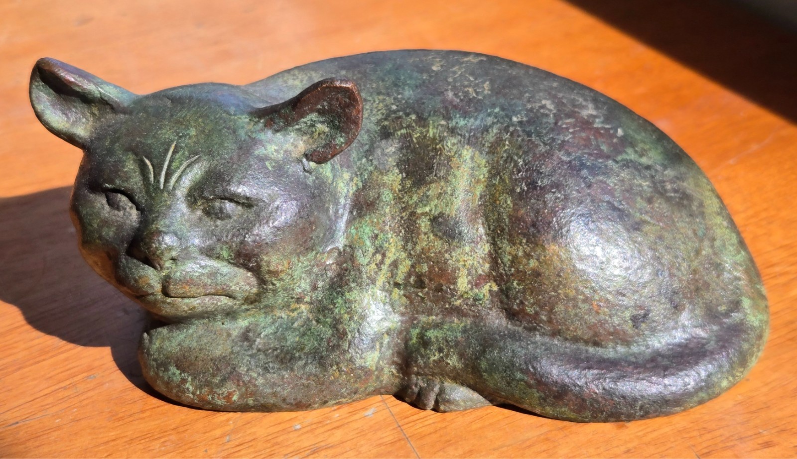 Antique Japanese Bronze Cat Okimono Neko Antique Japanese Bronze Cat Okimono Neko