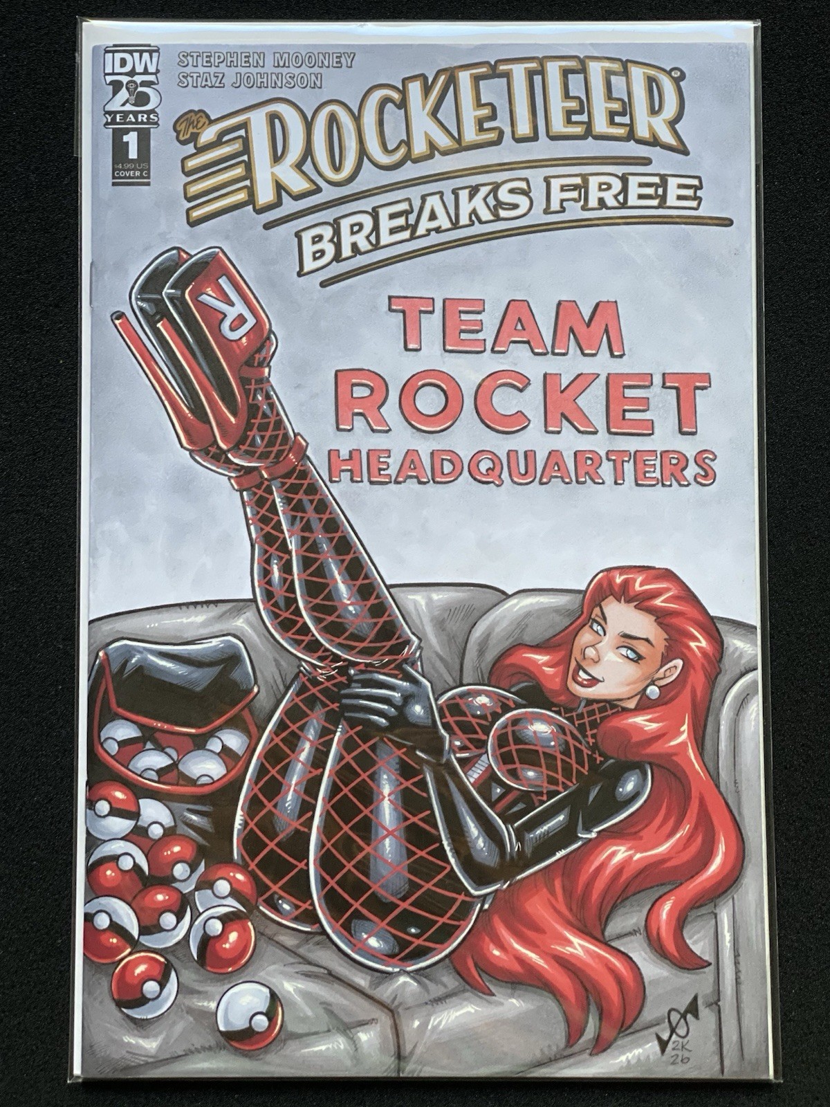 Pokémon Team Rocket Jessie Original Art Garrett Blair Rocketeer Comic Sketch