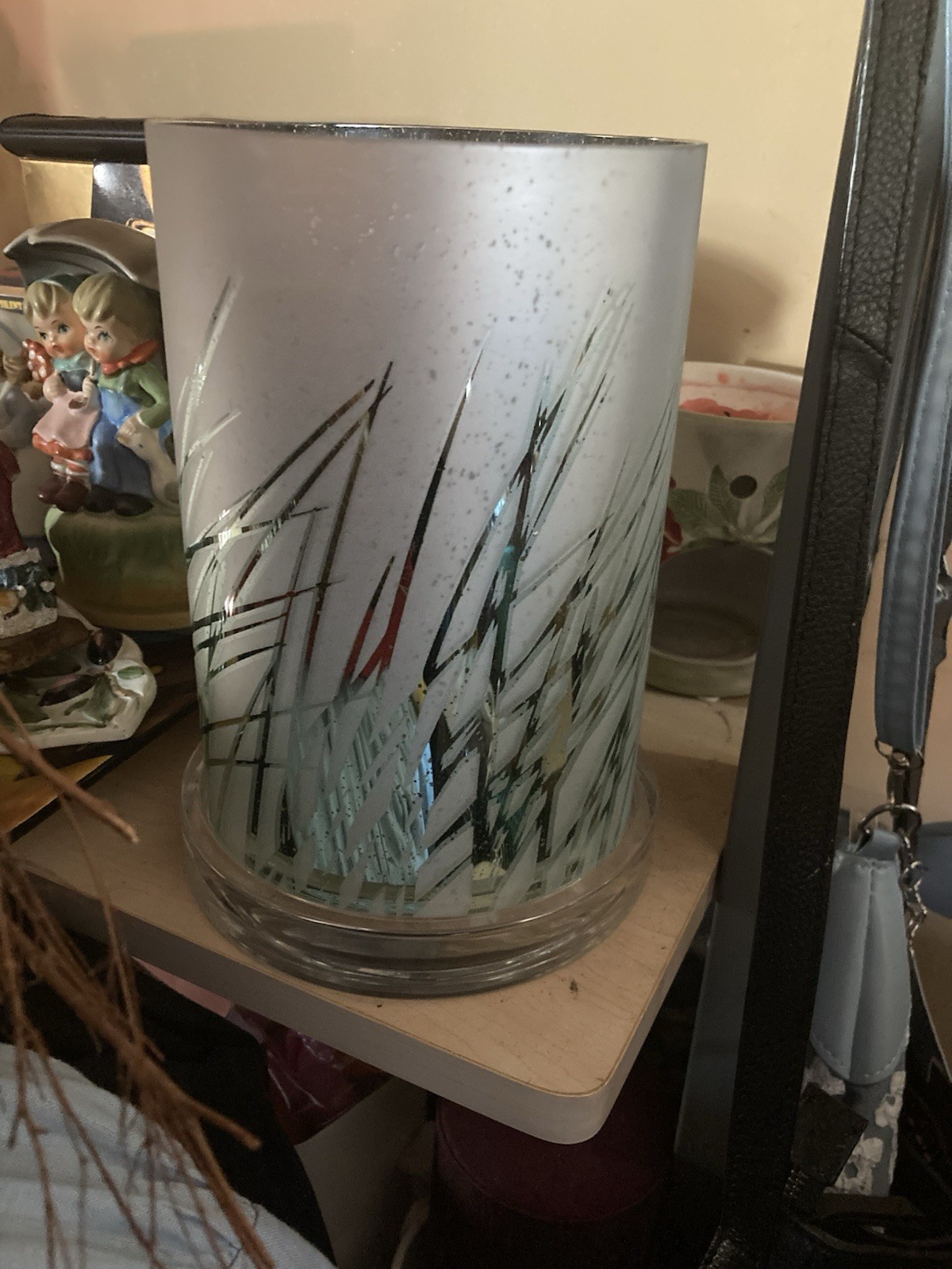 PartyLite Seaside Grass Hurricane candle holder Vintage Partylite