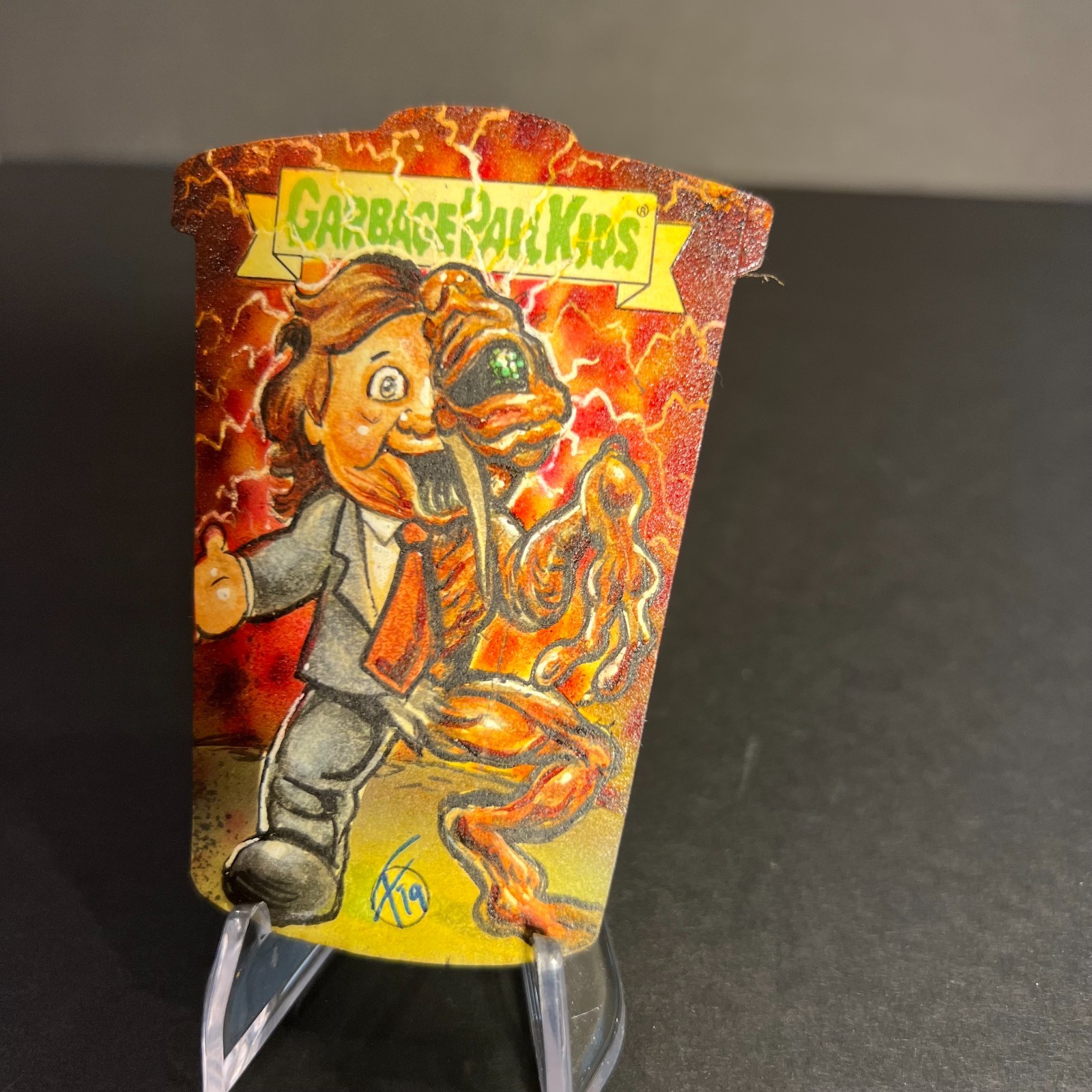 GARBAGE PAIL KIDS FLY GUY TRASH CAN  SKETCH FLOYDMAN REVENGE OF HORROR-IBLE