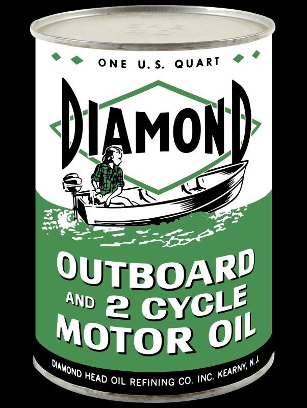 Diamond Outboard Motor Oil DIECUT NEW 28