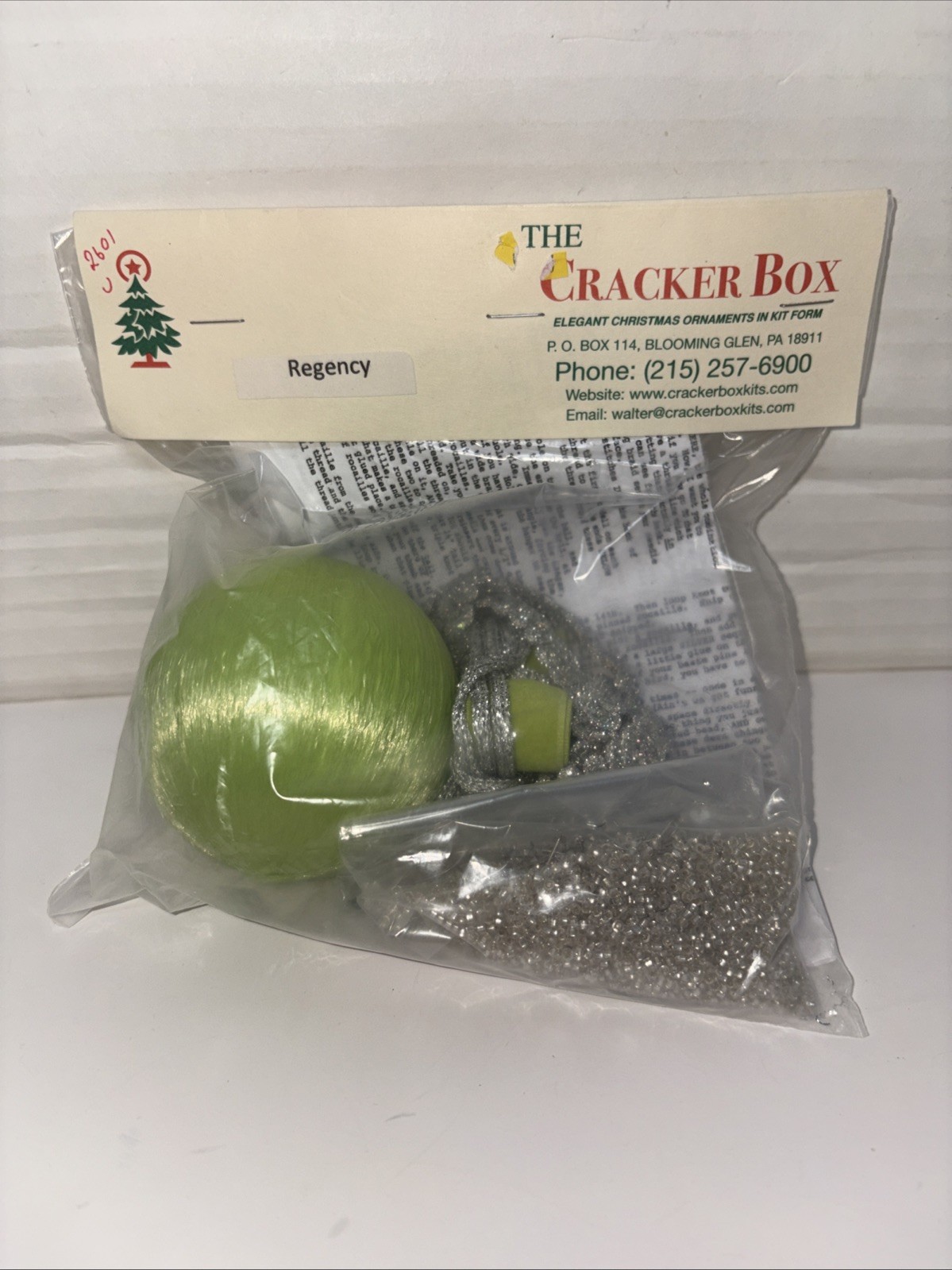 Vintage NOS The Cracker Box  Christmas Ornament Kit 