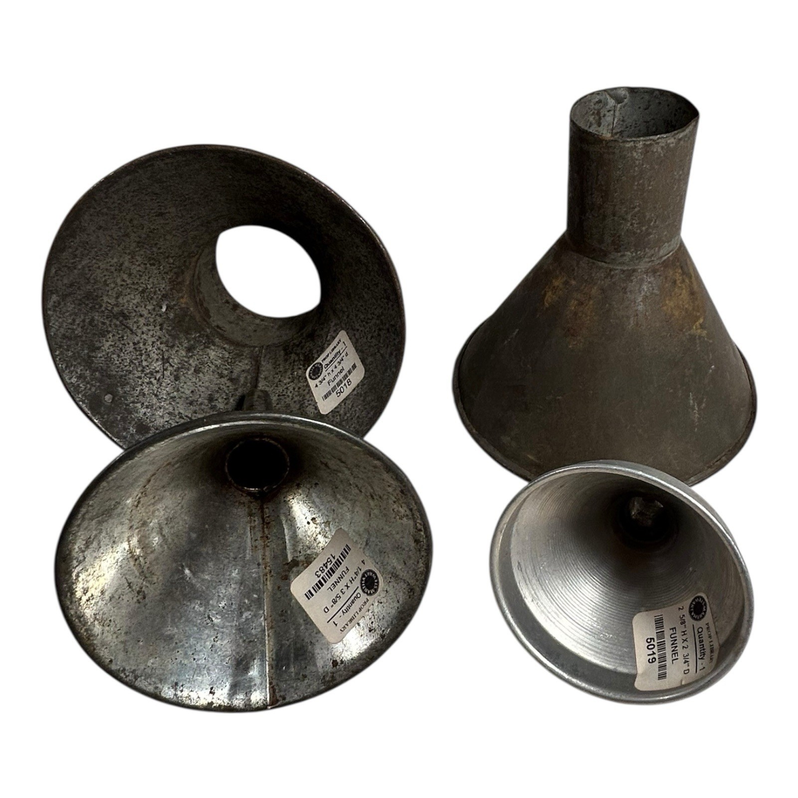 Vintage Lot of 4 Tin Funnels Owned by Martha Stewart at Turkey Hill Kitchen Vintage Lot of 4 Tin Funnels Owned by Martha Stewart at Turkey Hill Kitchen