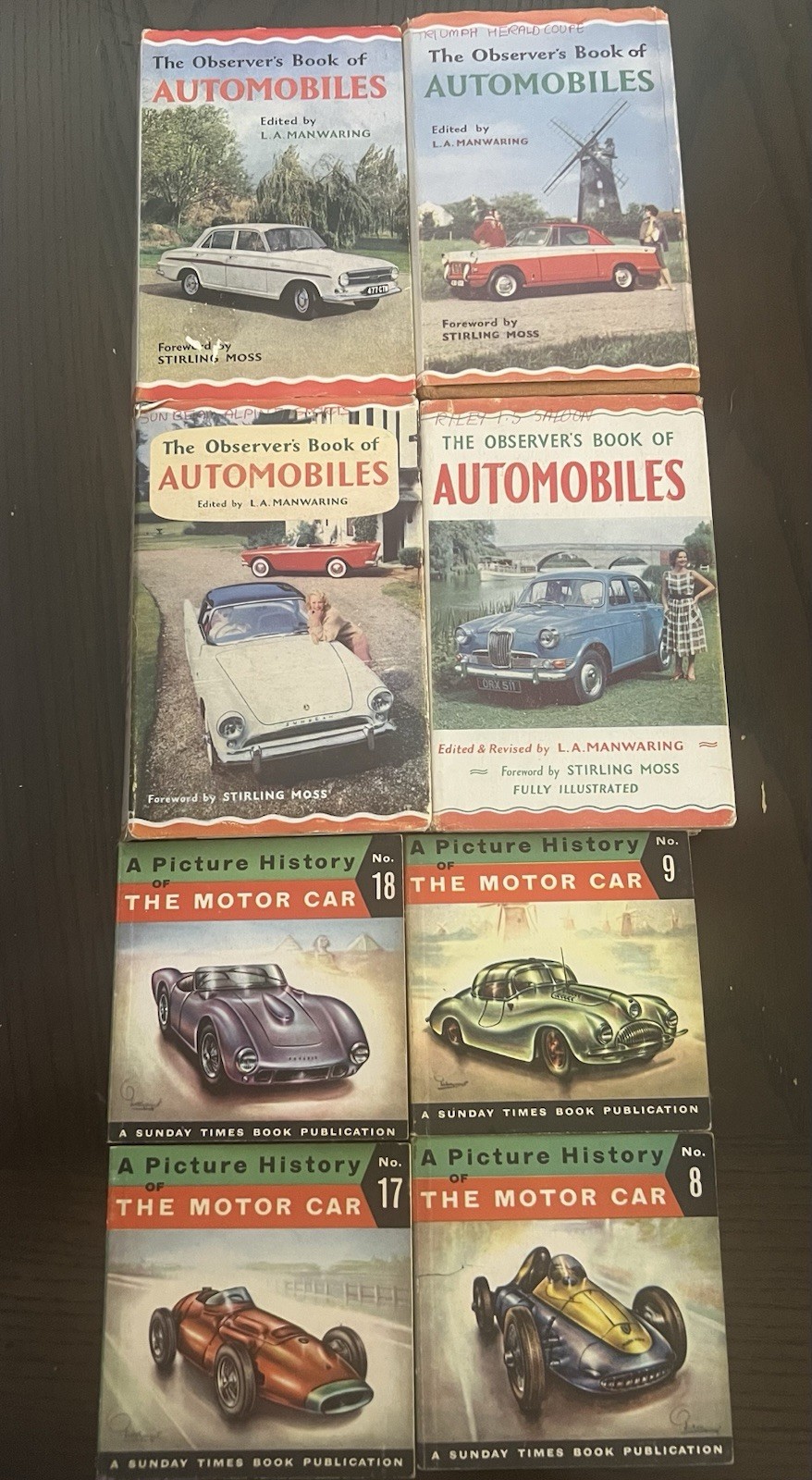 THE OBSERVER'S BOOK OF AUTOMOBILES (Hardback) & A PICTURE HISTORY OF THE MOTOR