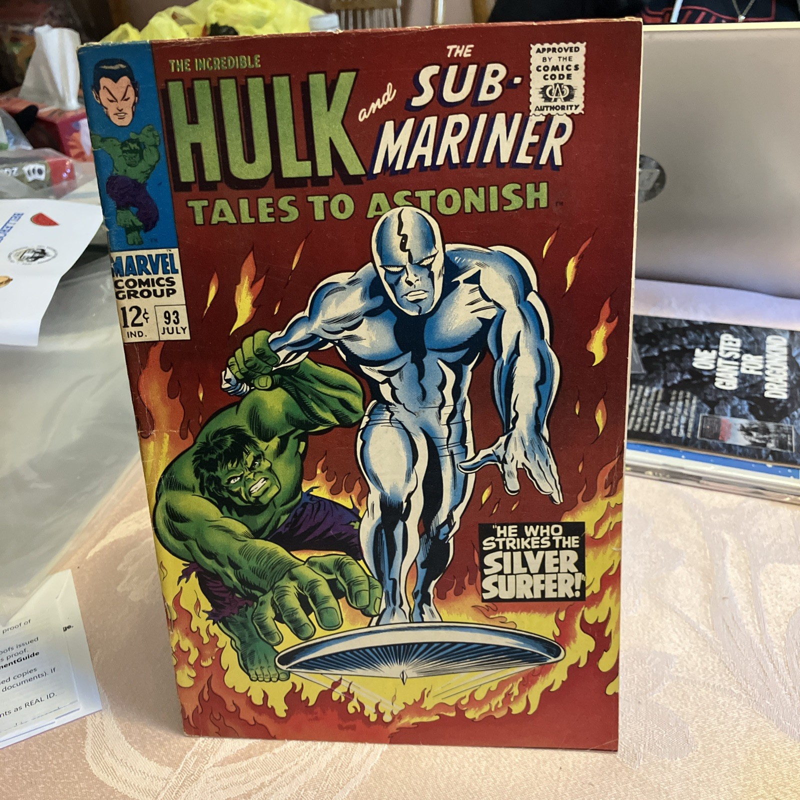 Tales to Astonish #93:Hulk Vs Silver Surfer:Marie Severin Cvr: Marvel 1967 VF/NM Tales to Astonish #93:Hulk Vs Silver Surfer:Marie Severin Cvr: Marvel 1967 VF/NM