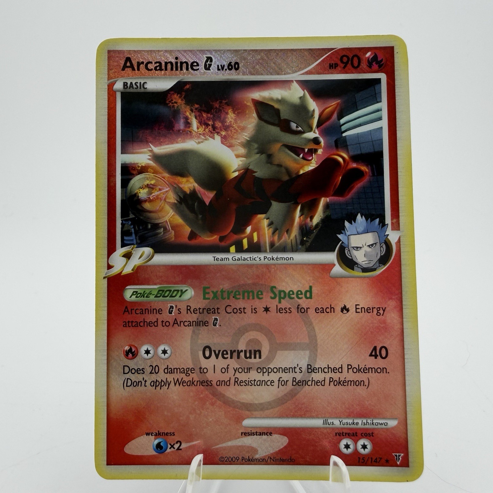 LP Arcanine G 15/147 Cross Hatch Reverse Holo Pokemon League Promo Pokemon Card