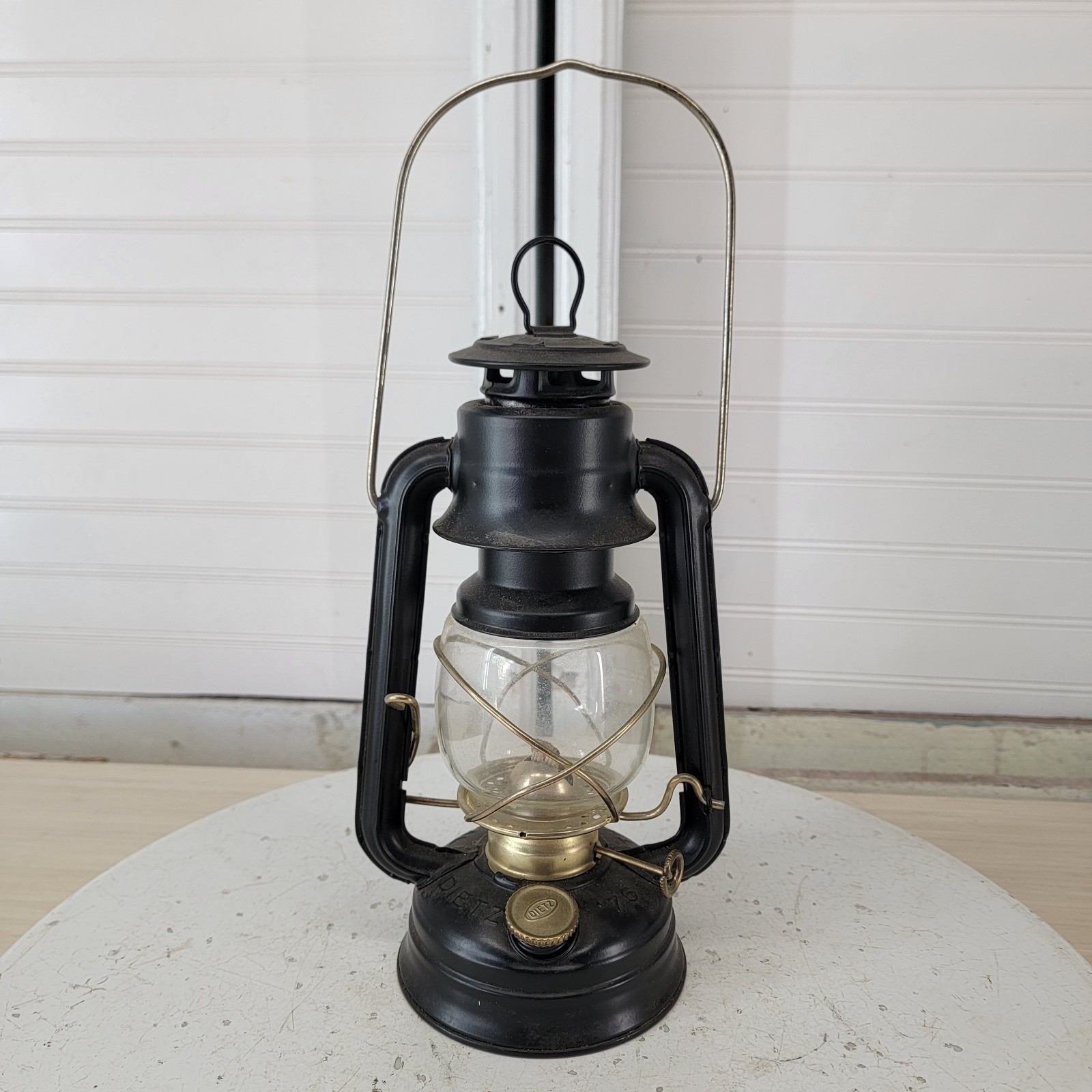 Vintage Dietz No. 76 “The Original” Kerosene Lantern Black Brass Hong Kong