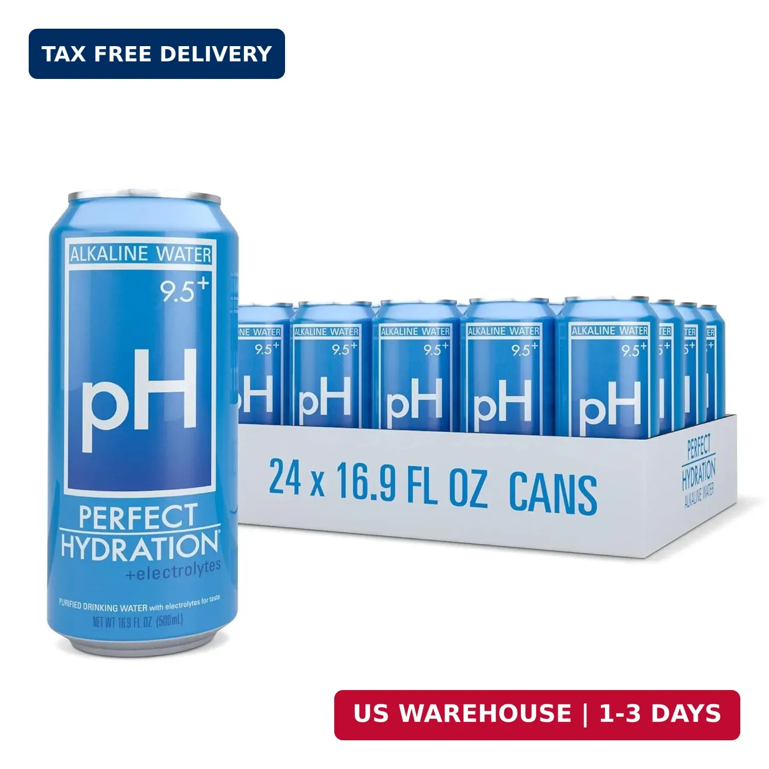 9.5+ ph Alkaline Water, Electrolyte Minerals for Taste, Made in the USA, 16.9 oz 9.5+ ph Alkaline Water, Electrolyte Minerals for Taste, Made in the USA, 16.9 oz