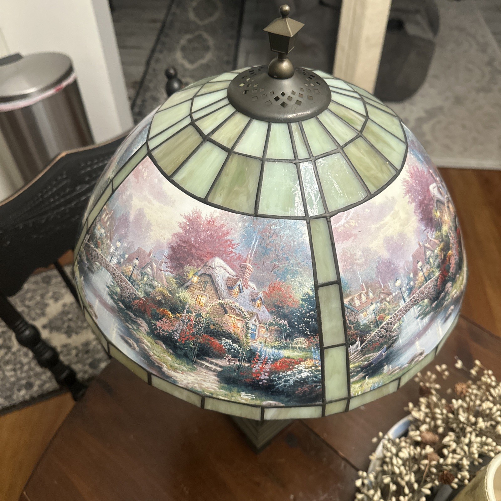 Vtg. Thomas Kincade Lamplight Bridge Table Lamp Excellent Condition Second Lamp Vtg. Thomas Kincade Lamplight Bridge Table Lamp Excellent Condition Second Lamp