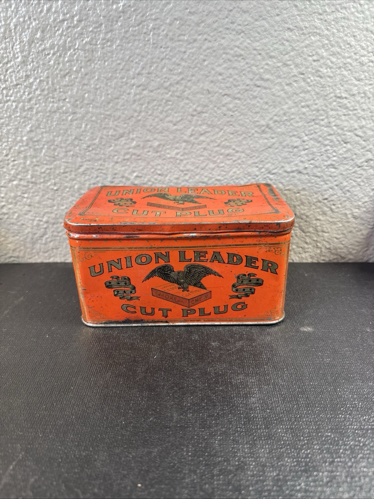Antique Union Leader Cut Plug Tobacco Tin. / 1910 American Eagle Factory No.10 Antique Union Leader Cut Plug Tobacco Tin. / 1910 American Eagle Factory No.10