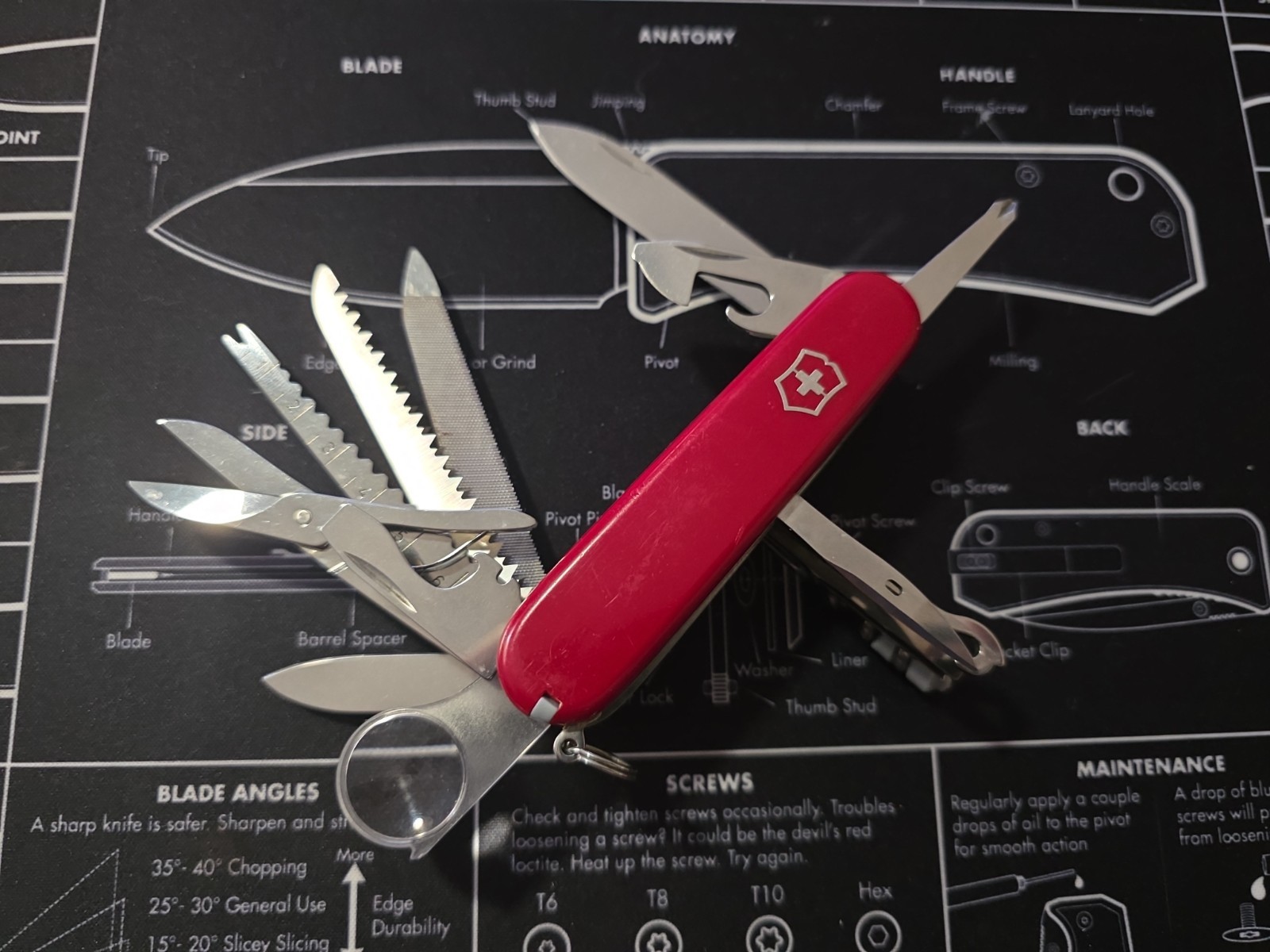 Victorinox Champion Plus Red SAK Swiss Army Knife Excellent #7