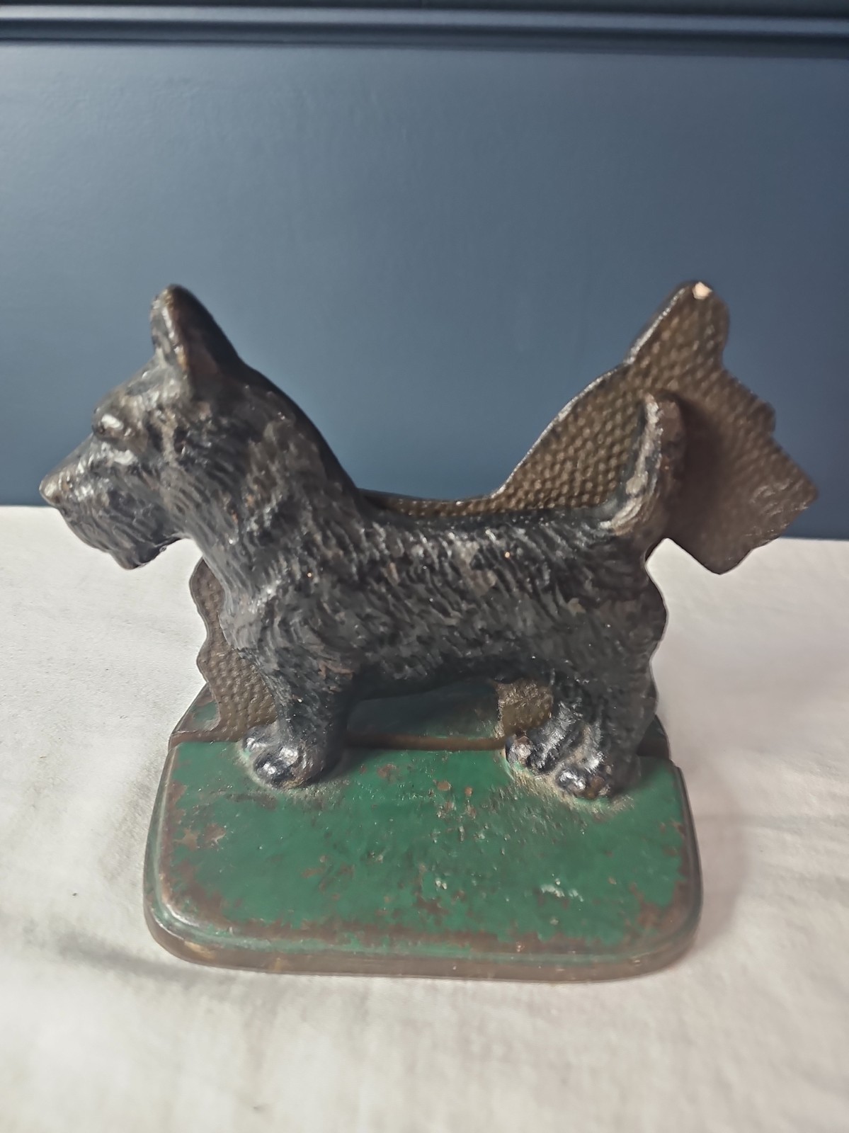 Pair Vintage Black Scottie Dog Heavy Cast Iron Book Ends/Door Stops Pair Vintage Black Scottie Dog Heavy Cast Iron Book Ends/Door Stops