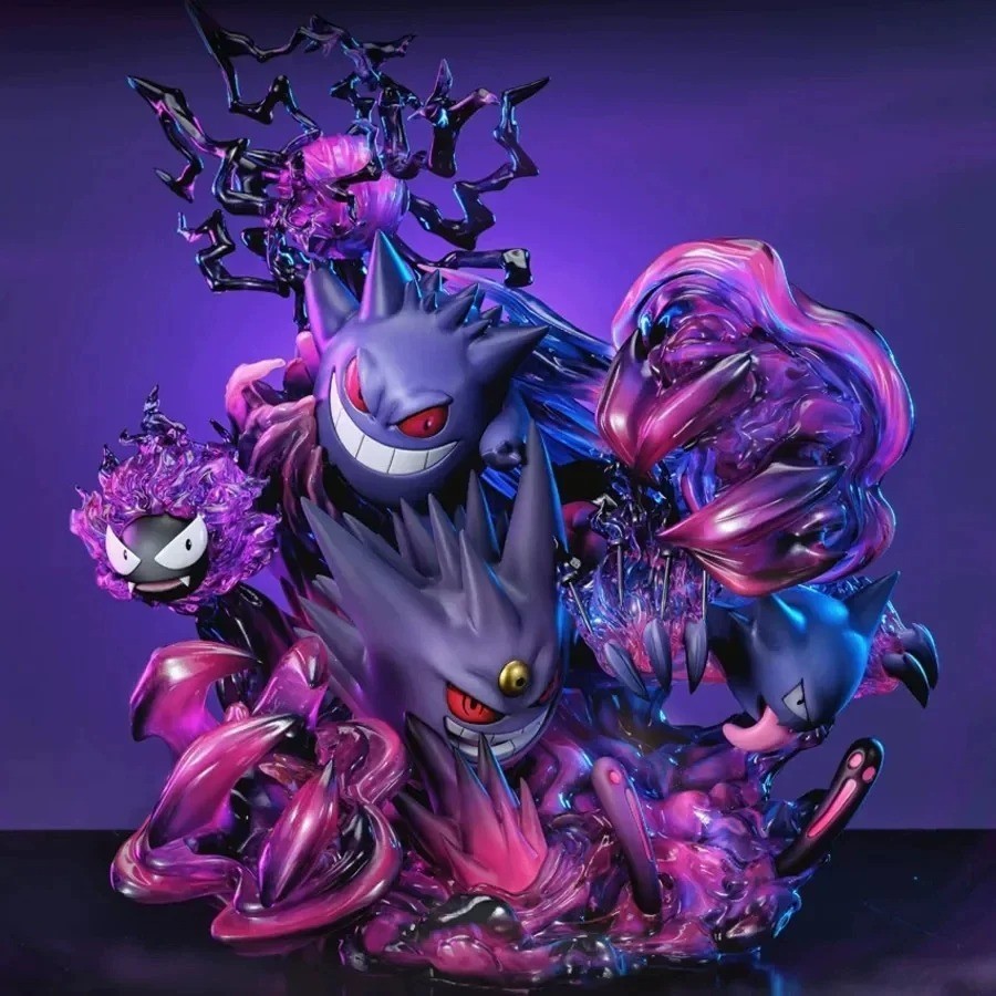 Gengar Evolution Set Figure Gastly Haunter Statue 10\