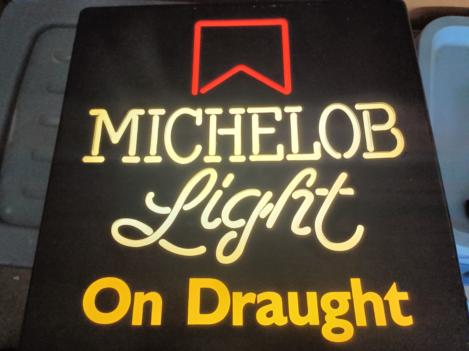Vintage Michelob Light On Draught Lighted Beer Bar Sign Anheuser Busch 18” Works Vintage Michelob Light On Draught Lighted Beer Bar Sign Anheuser Busch 18” Works
