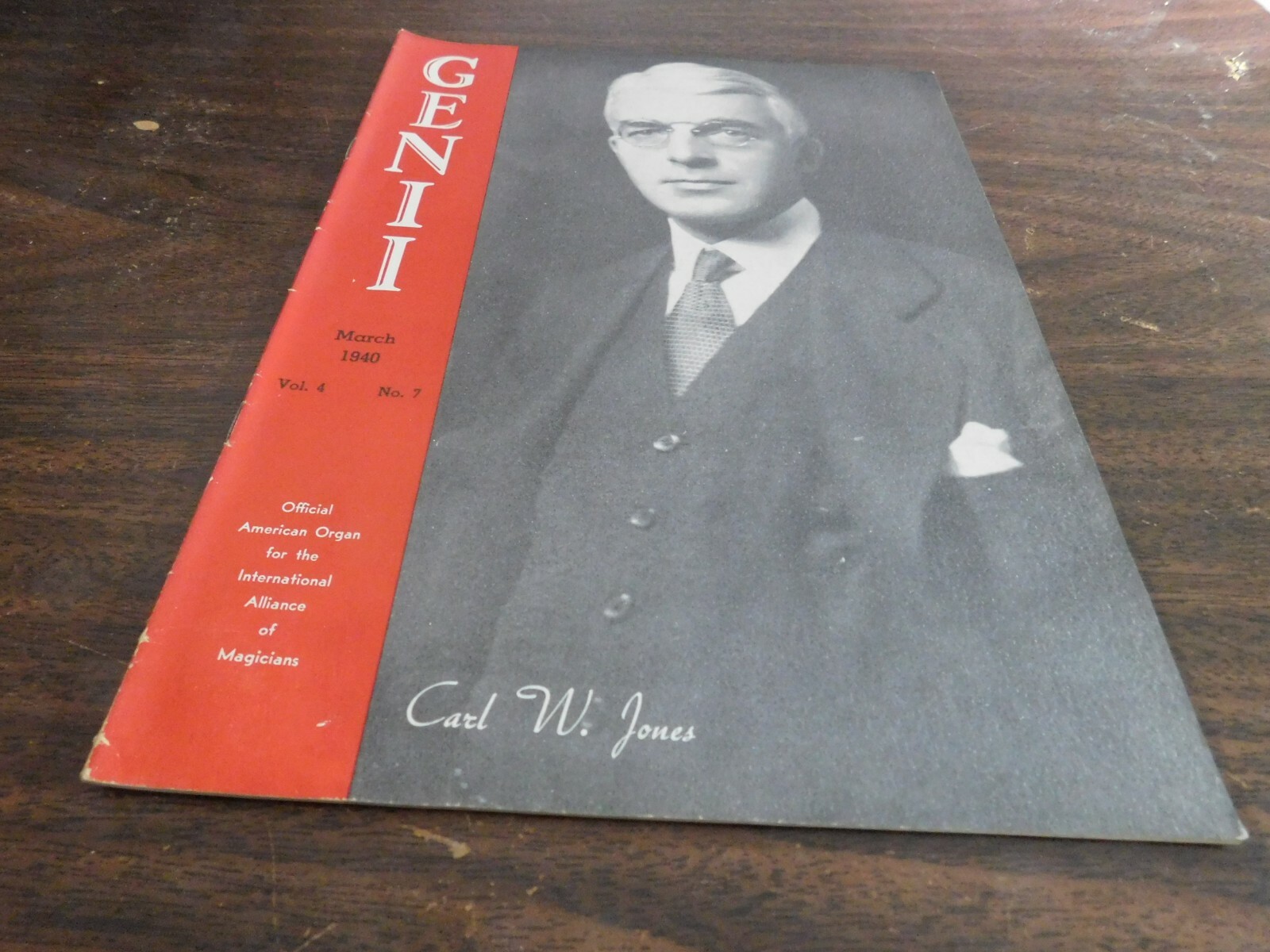 Genii Conjurors\' Magic Magazine Magician Carl W. Jones March 1940